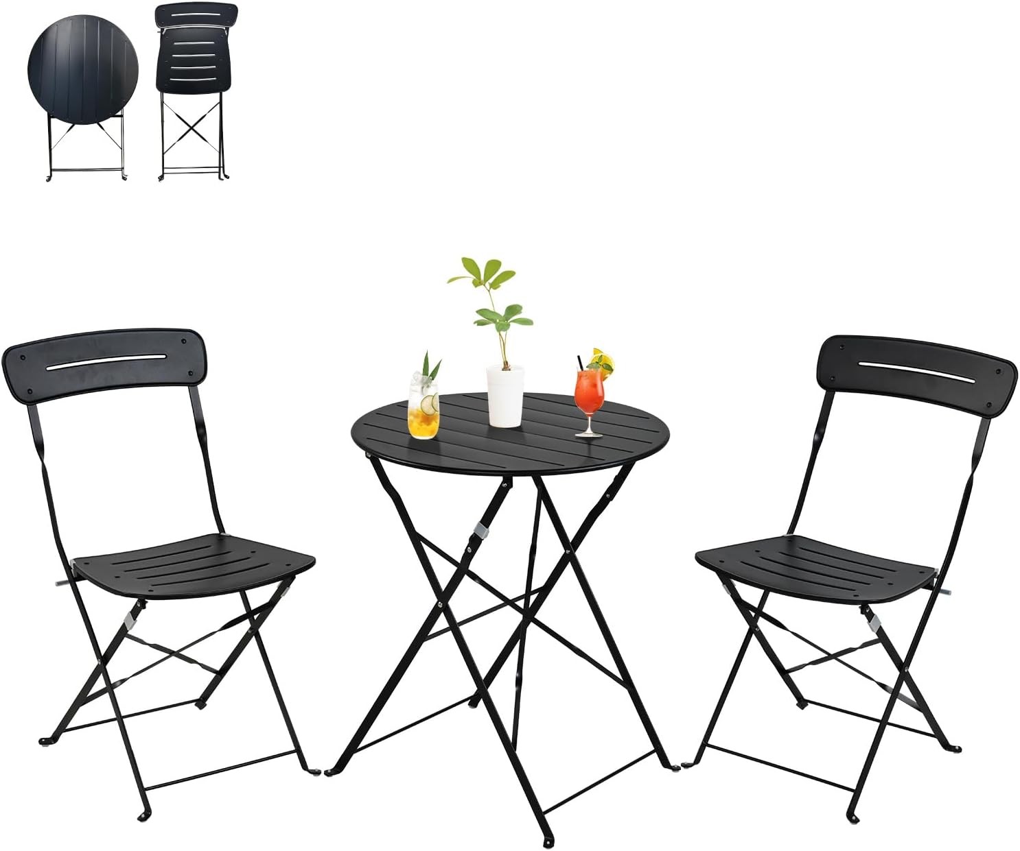 Grand pation Garden Furniture Set, Outdoor Bistro Table and Chairs Set of 2, Sm