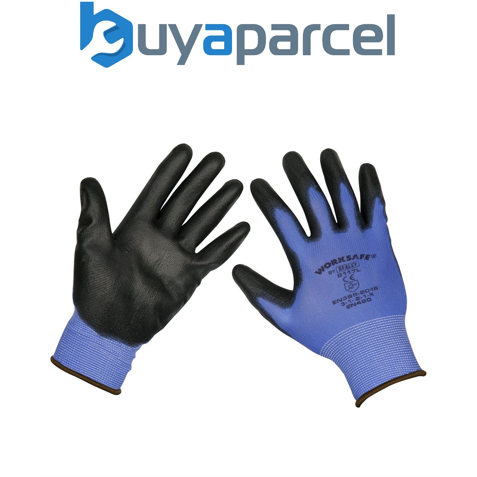 Sealey 9117L/12 Worksafe&reg; Lightweight Precision Grip Gloves, Large - Pack of