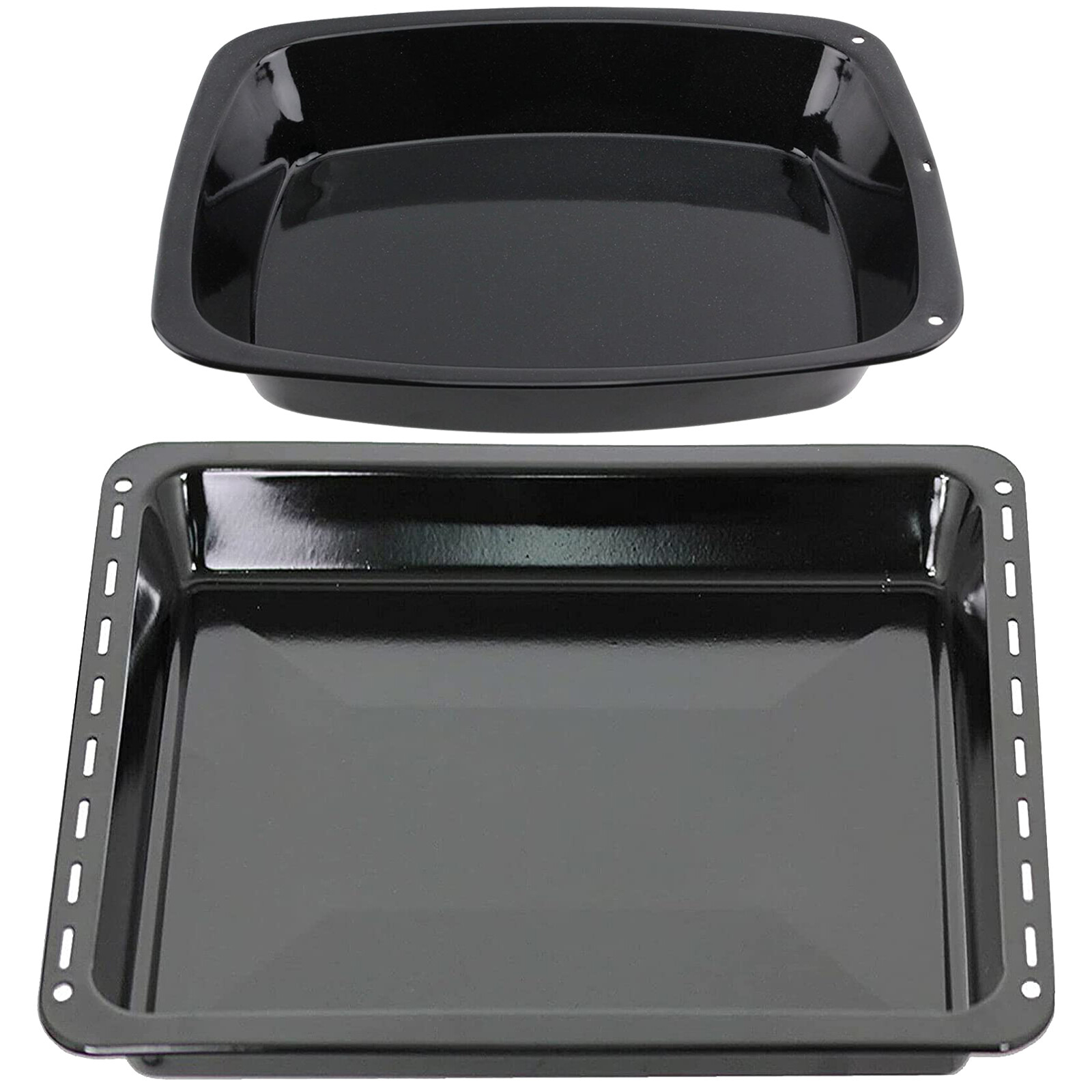 UNIVERSAL Oven Cooker Baking Tray + Roasting Pan Tin Large Vitreous Enamel