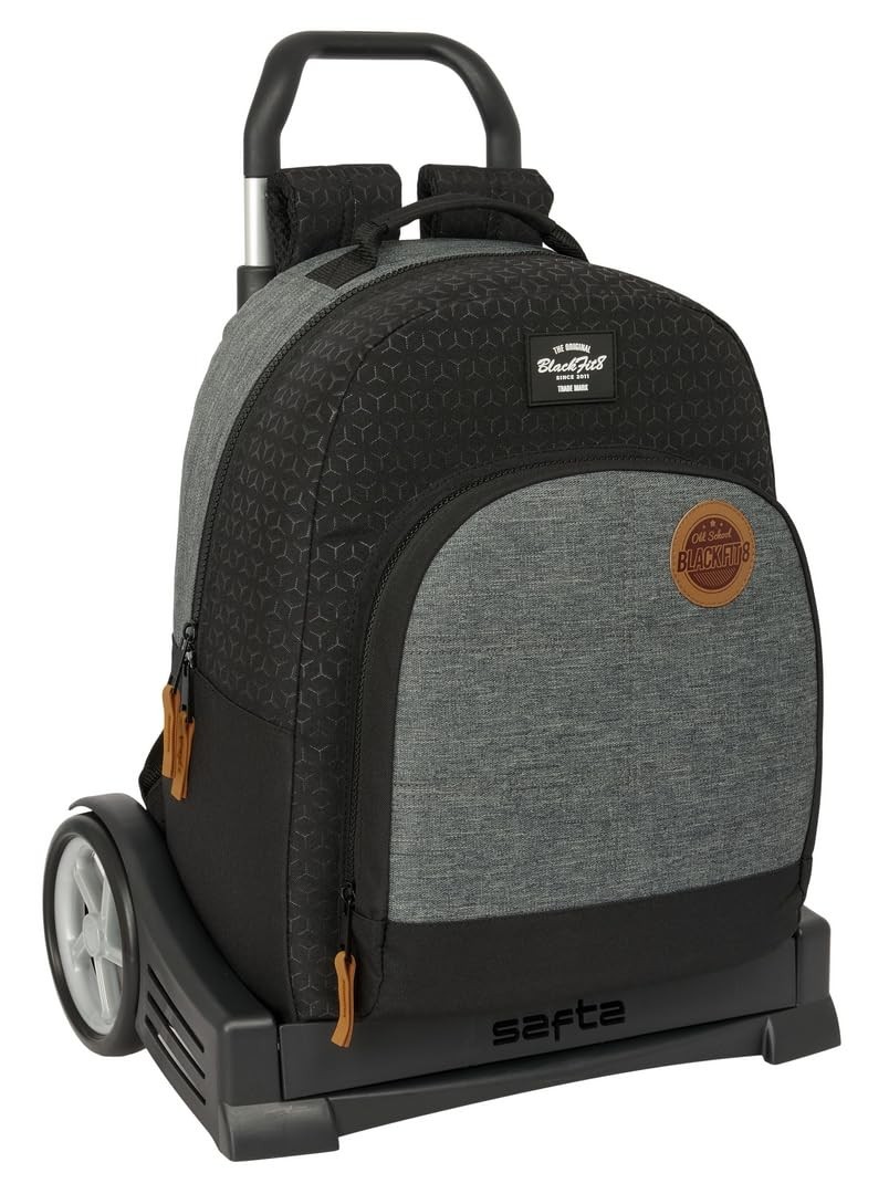 safta BLACKFIT8 Old School Backpack Ergonomic Back with Trolley Evolution Ideal