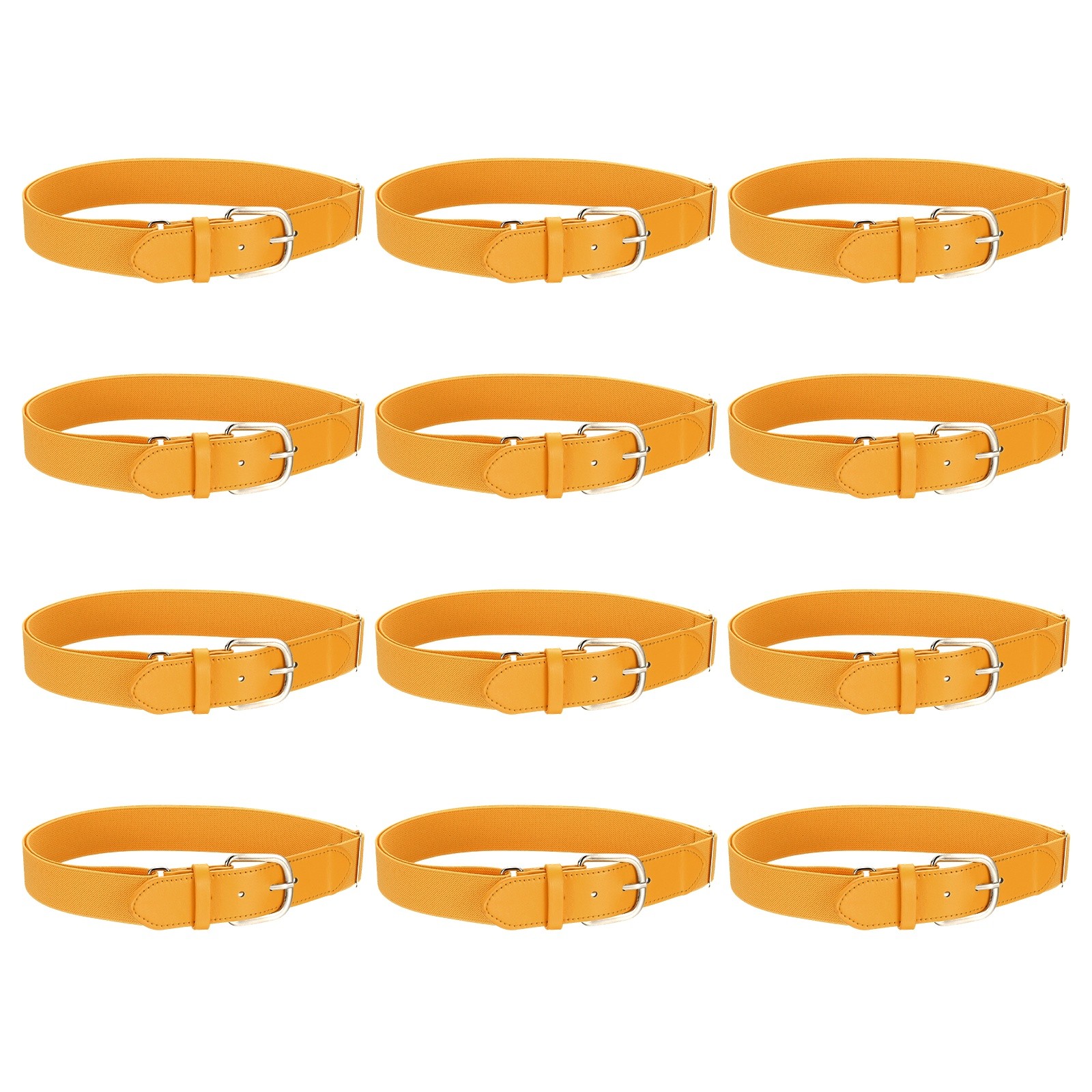 Baseball Belt Softball Belt Fit for Adult- (12 Pack, Orange)