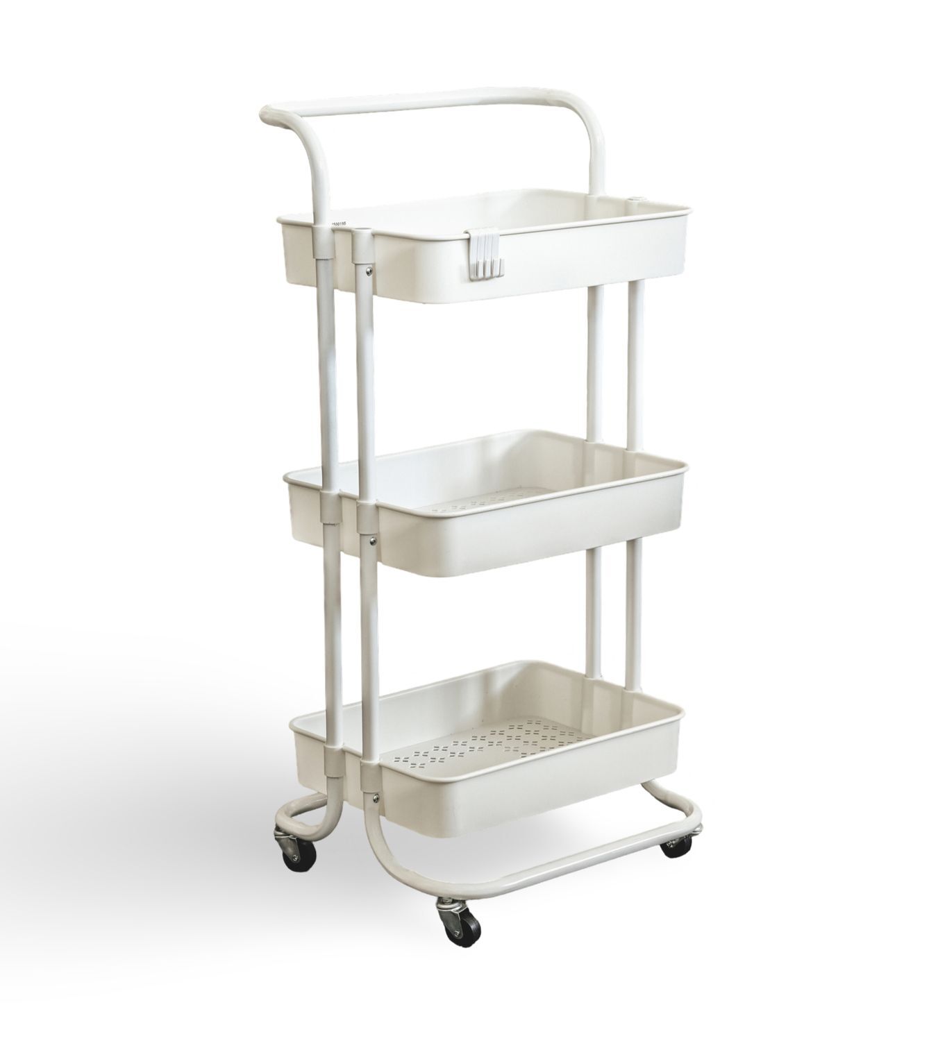 Serving Cart with Wheels 42x37x90cm Trolley Bastelwagen Shelf Wagon Kitchen Bath