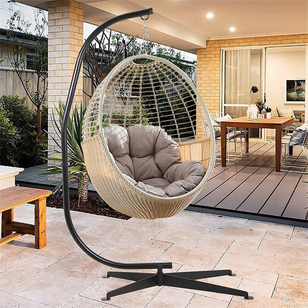 Durable Swing Hanging Egg Chair Stand Hammock Frame Indoor Outdoor Patio Balcony