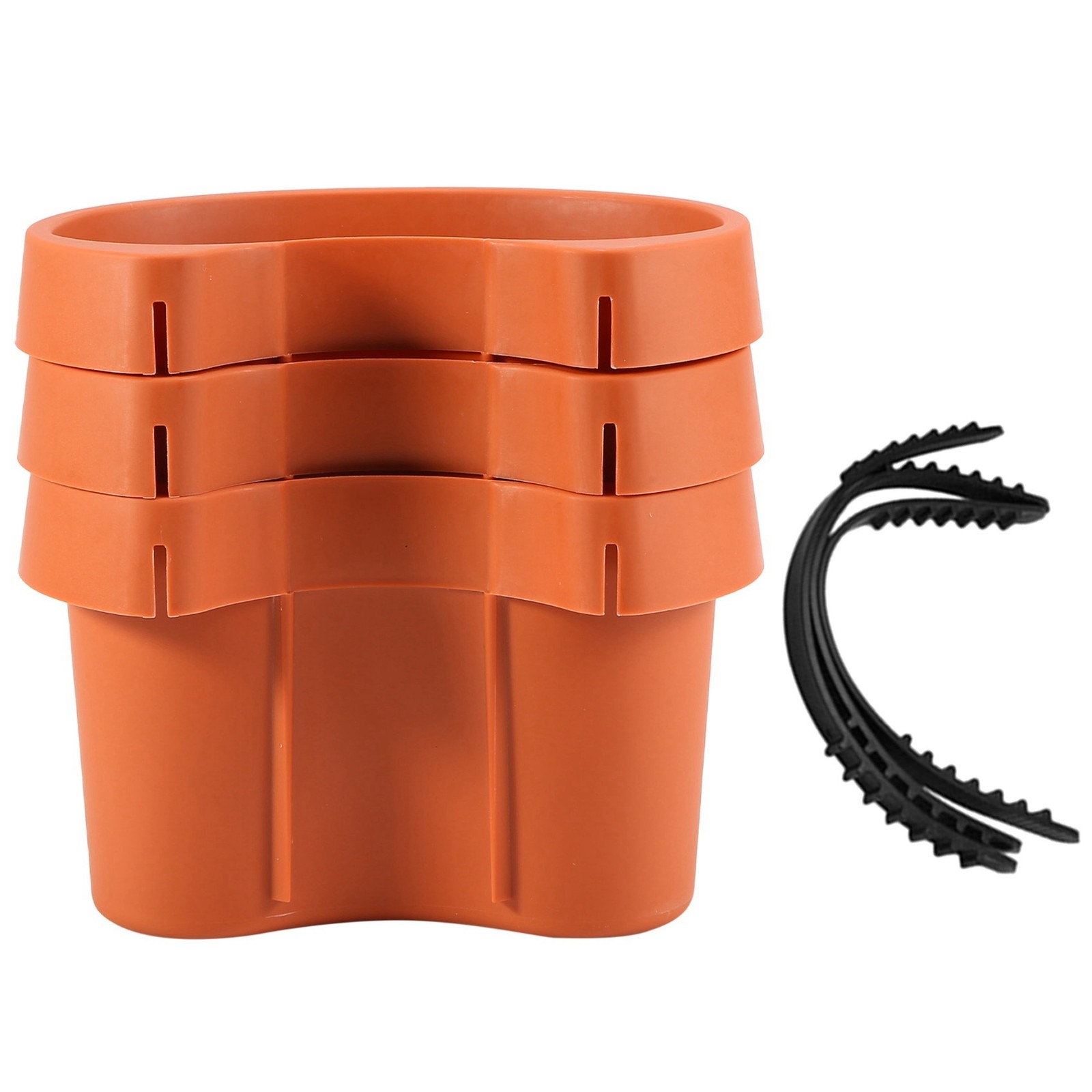 2X(3 Pc/Lot Gutter Downspout Garden Flower Pot Pipe Flower Pots7590