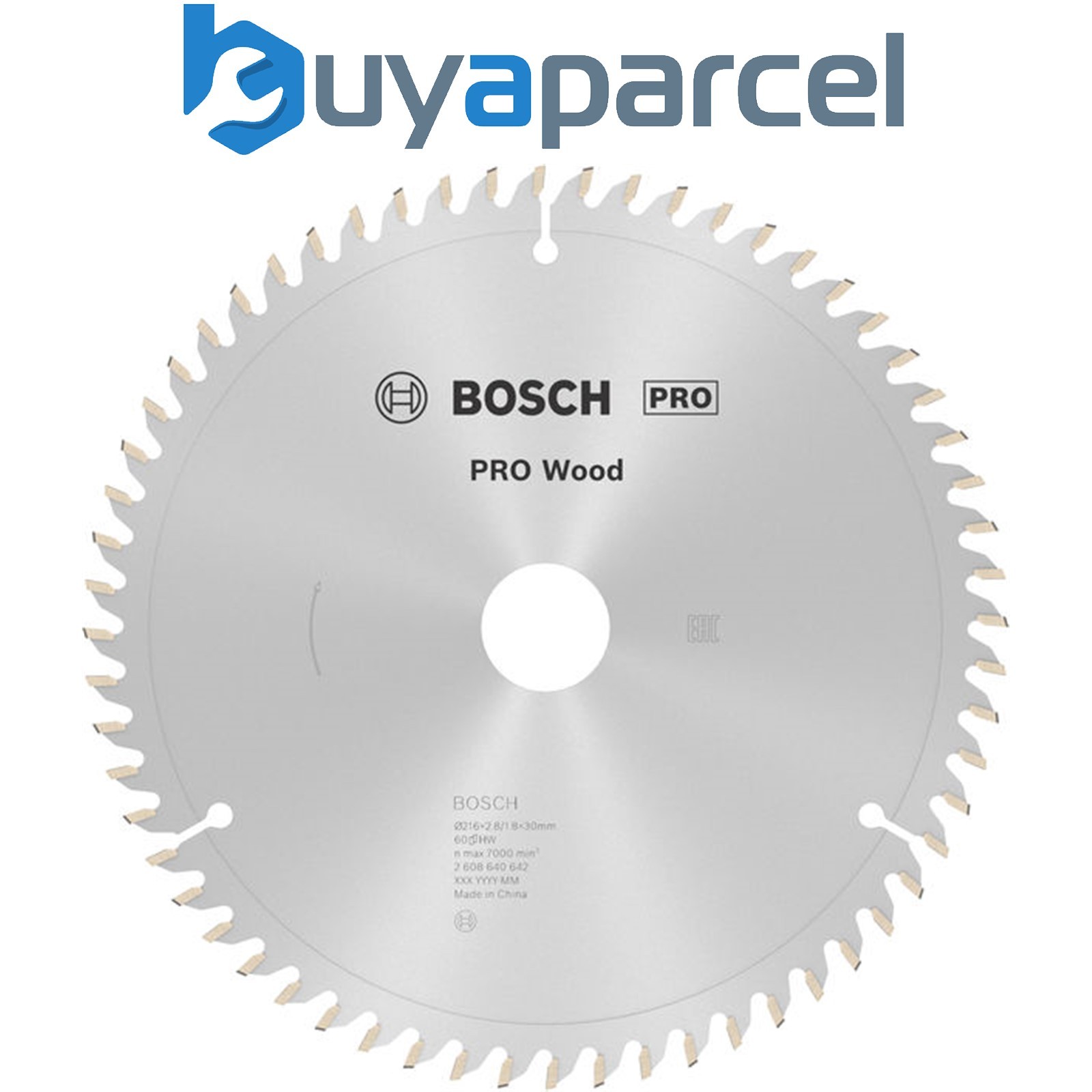 Bosch PRO Wood Circular Saw Blade 216 x 2.8 x 30 mm T60 2608640642