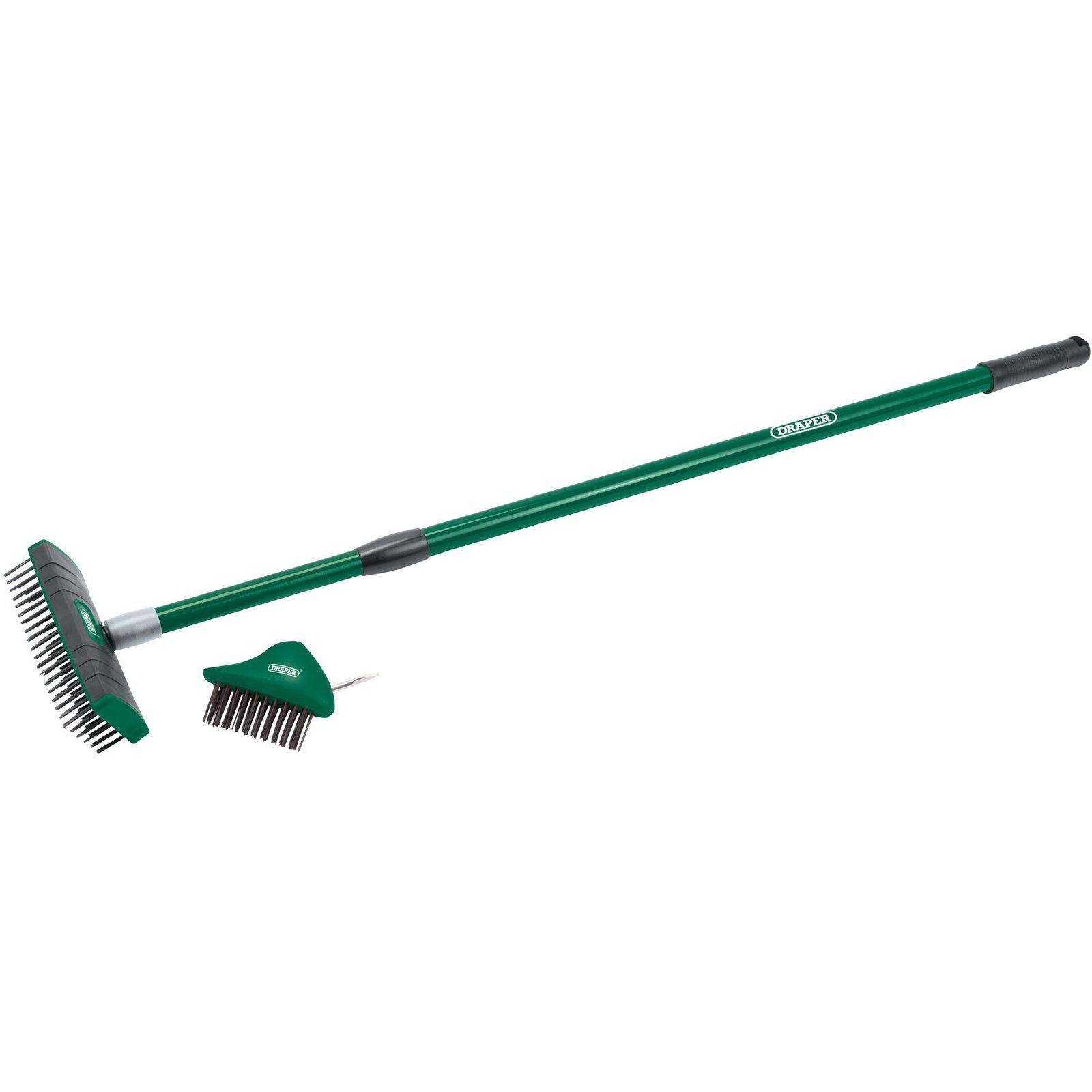 1x Draper Paving Brush Set With Twin Heads And Telescopic Handle - 58683