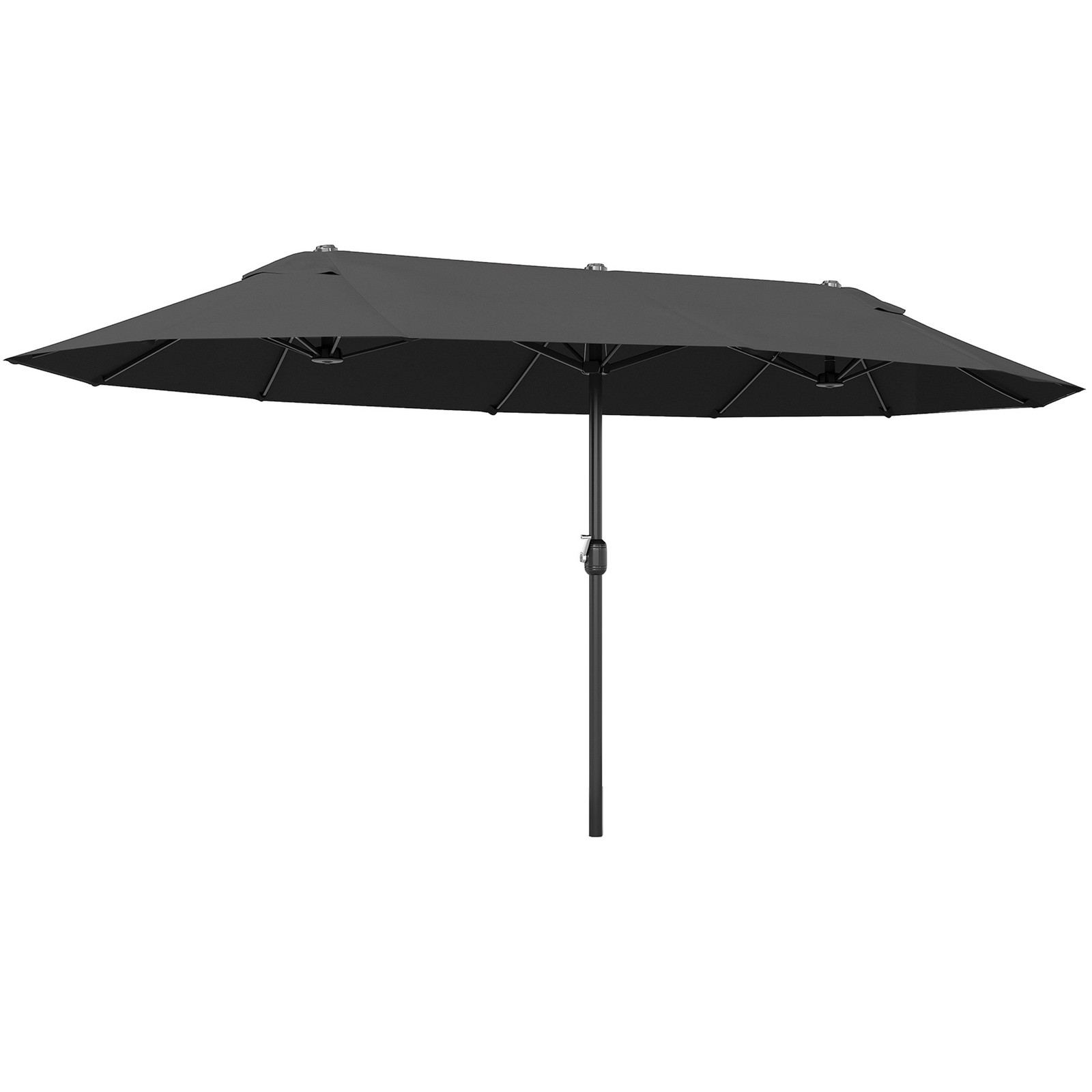 Outsunny 4.6M Garden Patio Umbrella Canopy Parasol Sun Shade w/o Base Black