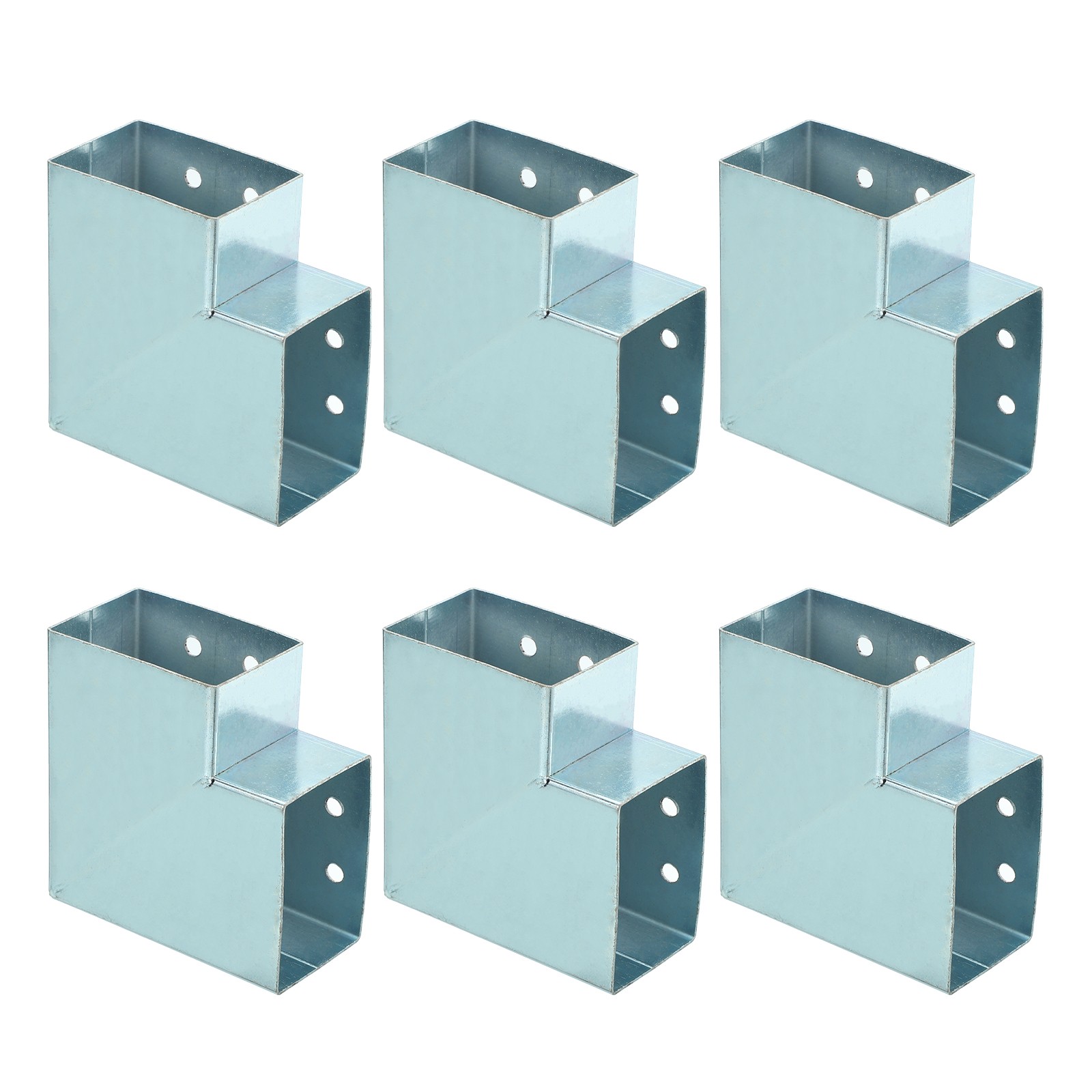 2-Way Gazebo Brackets Kit, L-Shaped Bracket for 2.4"x1.6" Lumber (6 Pack)