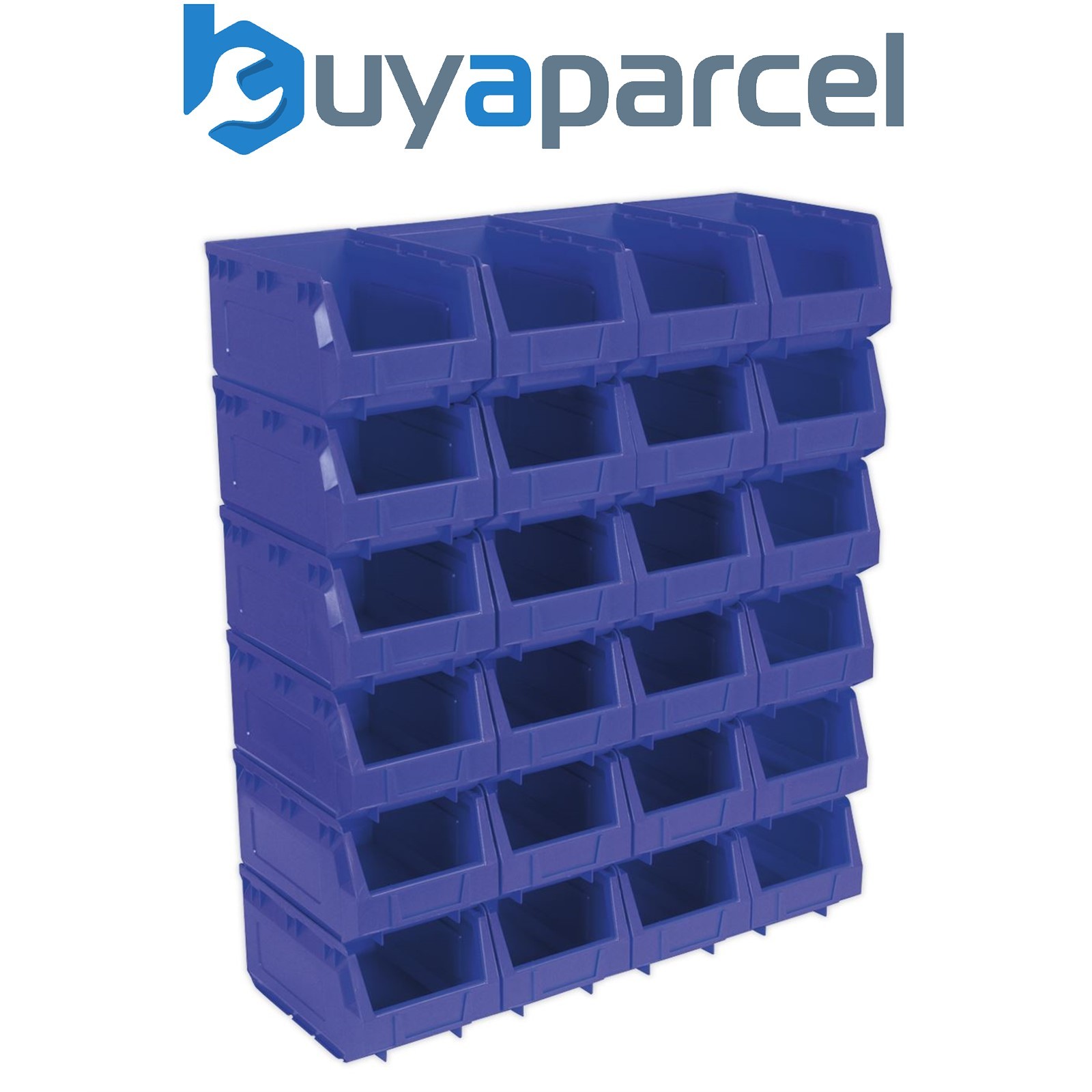 Sealey TPS324B Plastic Storage Bin 150 x 240 x 130mm, Blue - Pack of 24