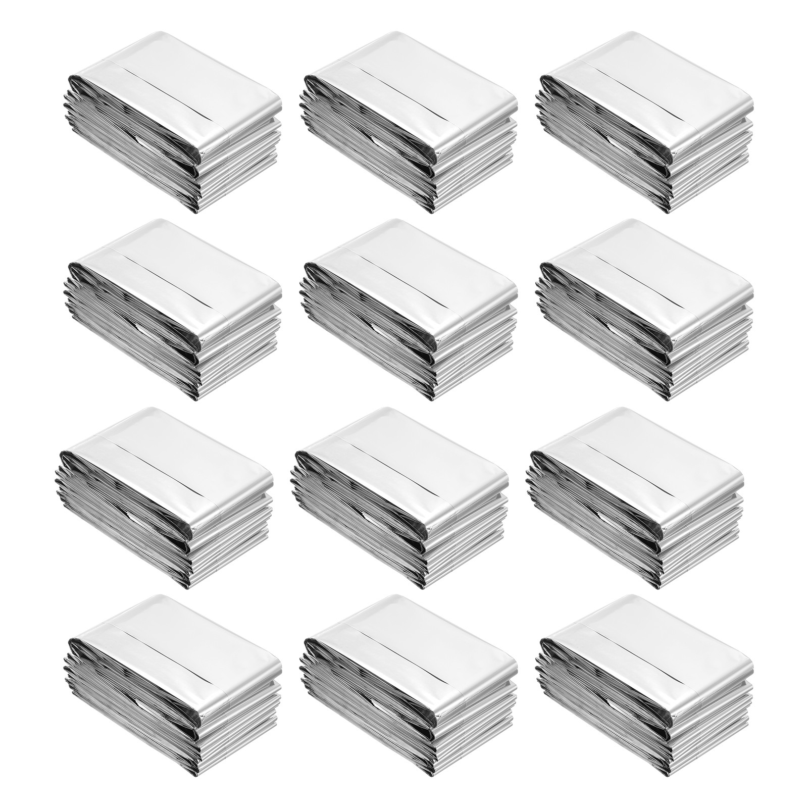 12 Pcs 51" x 83" Reflectivity Film Greenhouse Covering Foil Sheets Silver