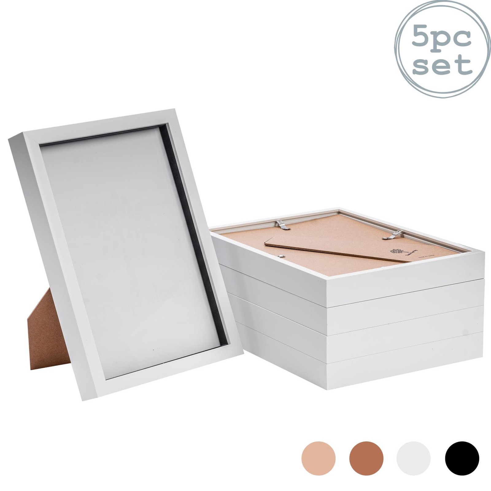 5x 3D Box Photo Frames Standing Hanging Craft Picture Frames A4 (8 x 12") White