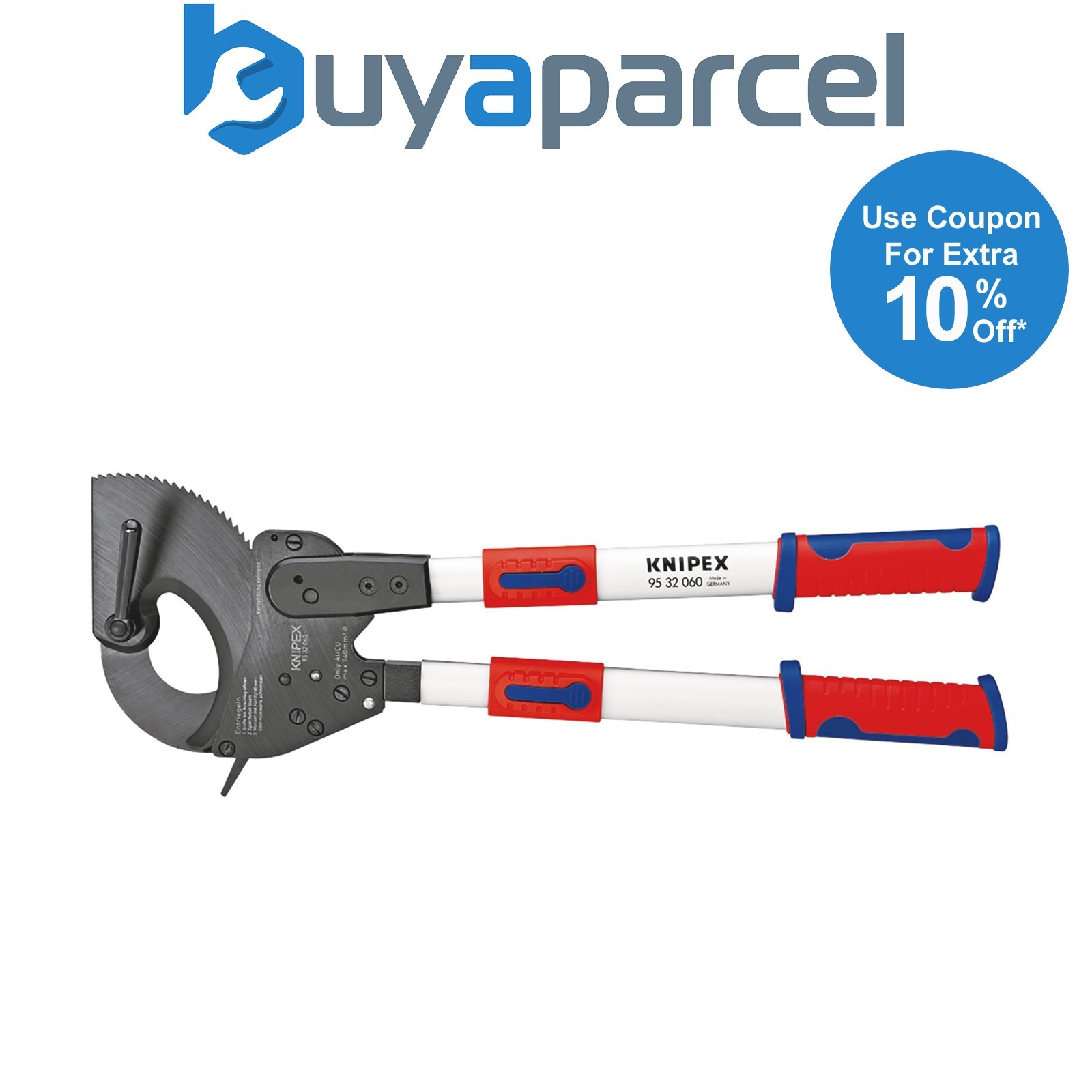 Draper 26125 KNIPEX 95 32 060 Cable Cutter, Ratchet Action with Telescopic handl