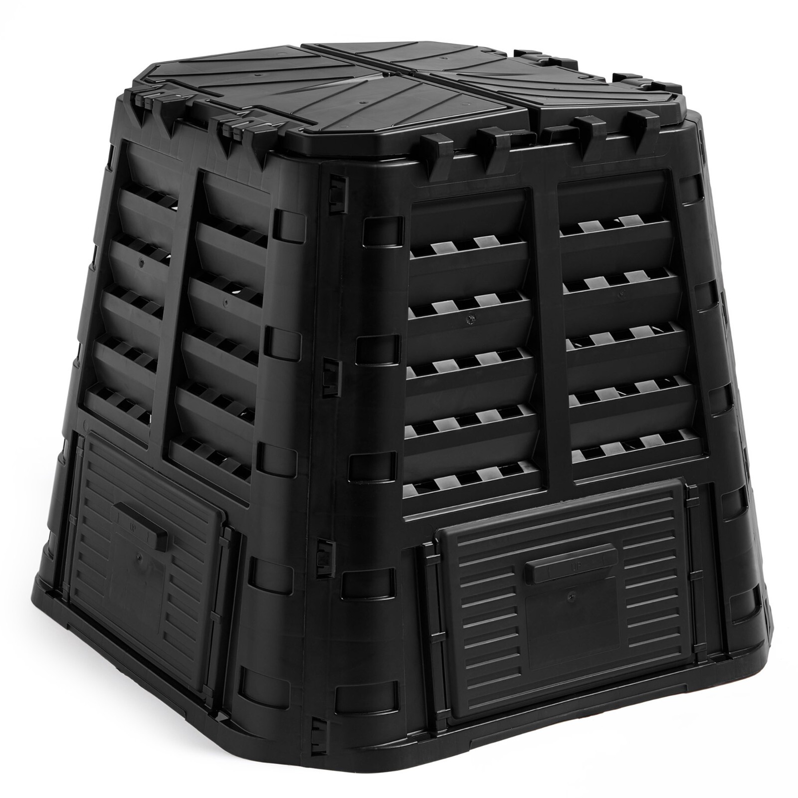 VonHaus Compost Bin 480L - Outdoor Compost Converter Frost & UV Resistant Black