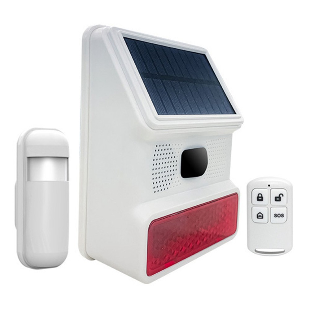 Solar Strobe Alarm Light Sound Flash Outdoor Alarm Siren for 433MHz Wifi1031