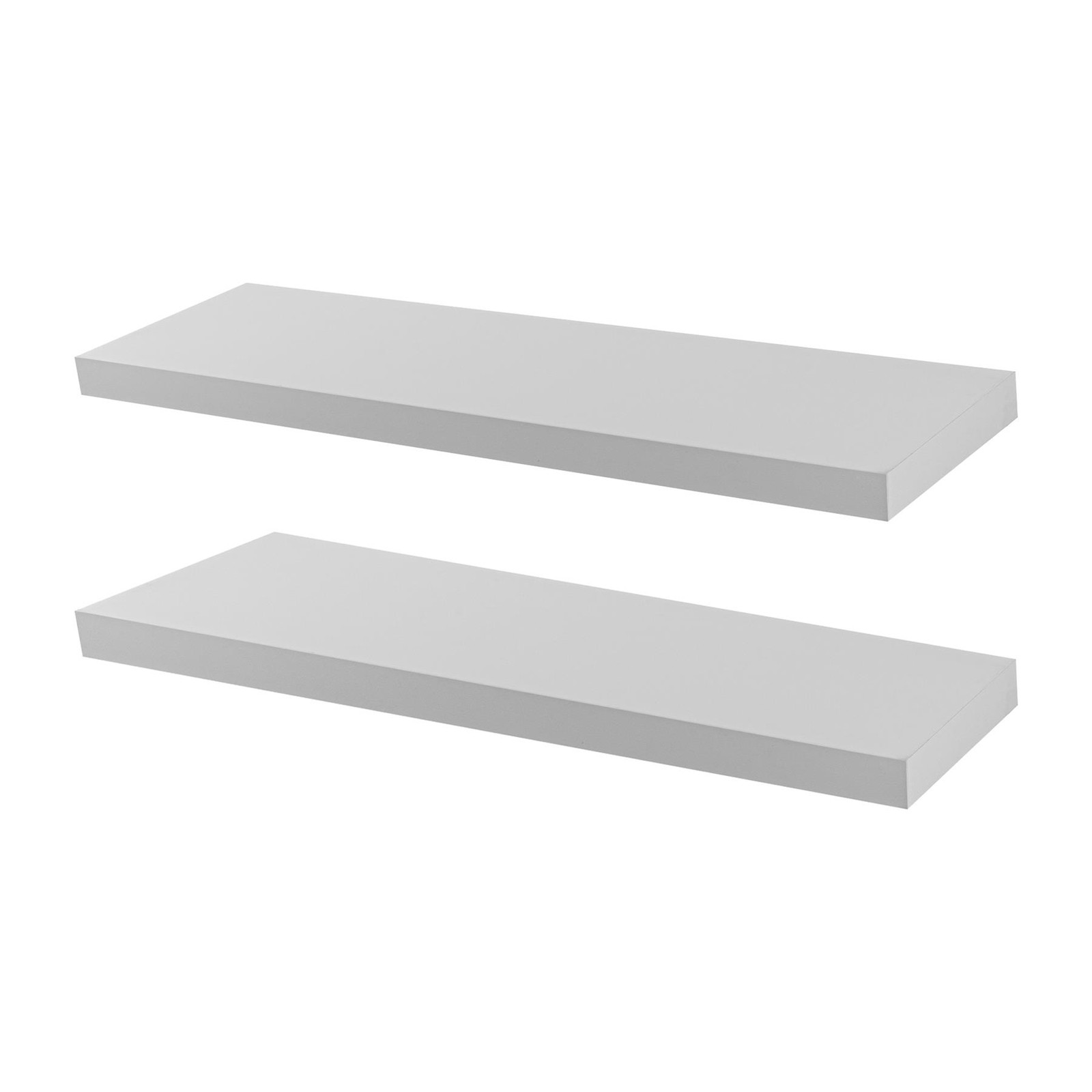 2x Modern Floating Shelves Wall Mounted Living Room Bedroom Storage 80cm White