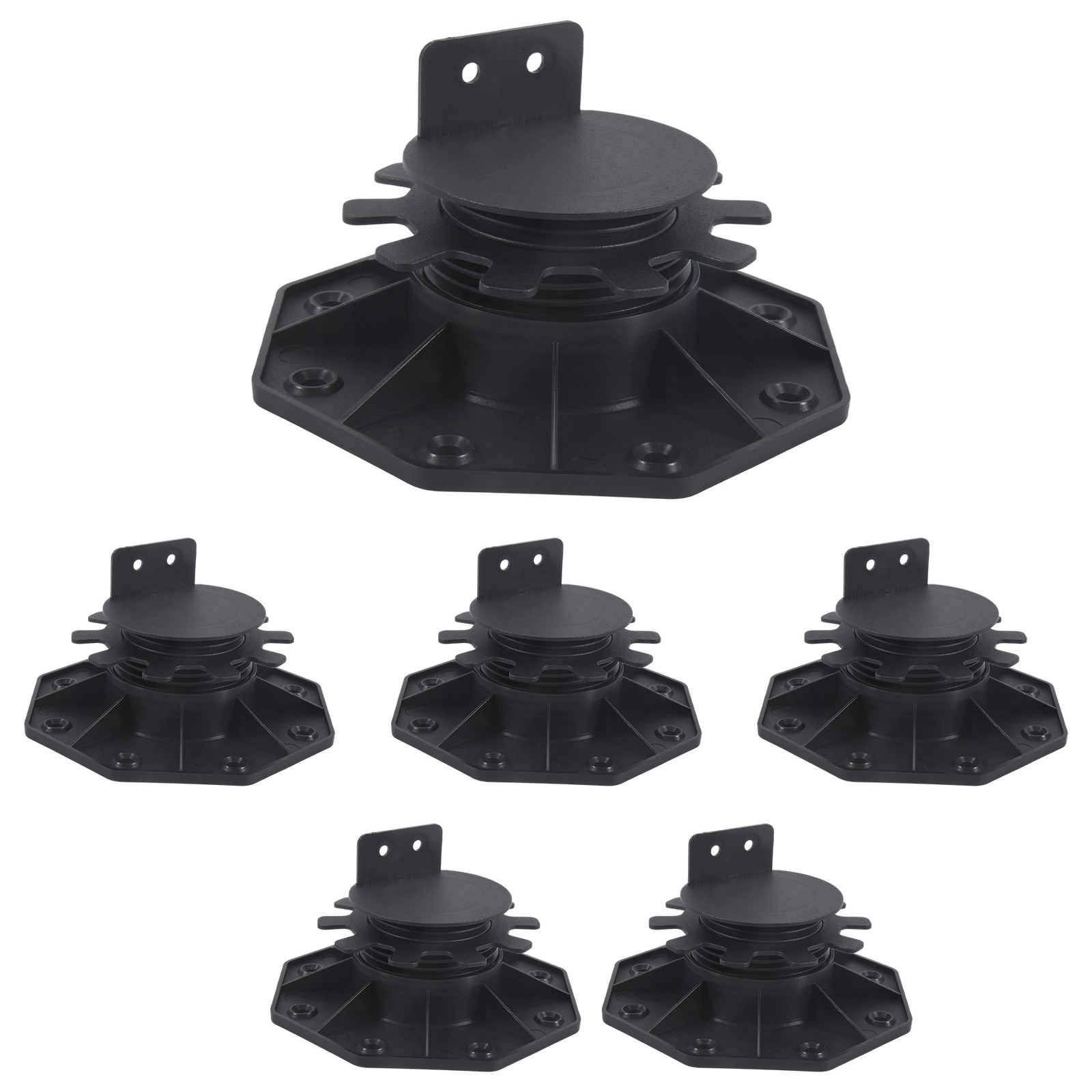 6 Pcs Joist Support Pedestals, Adjustable Decking & Flooring Support8819