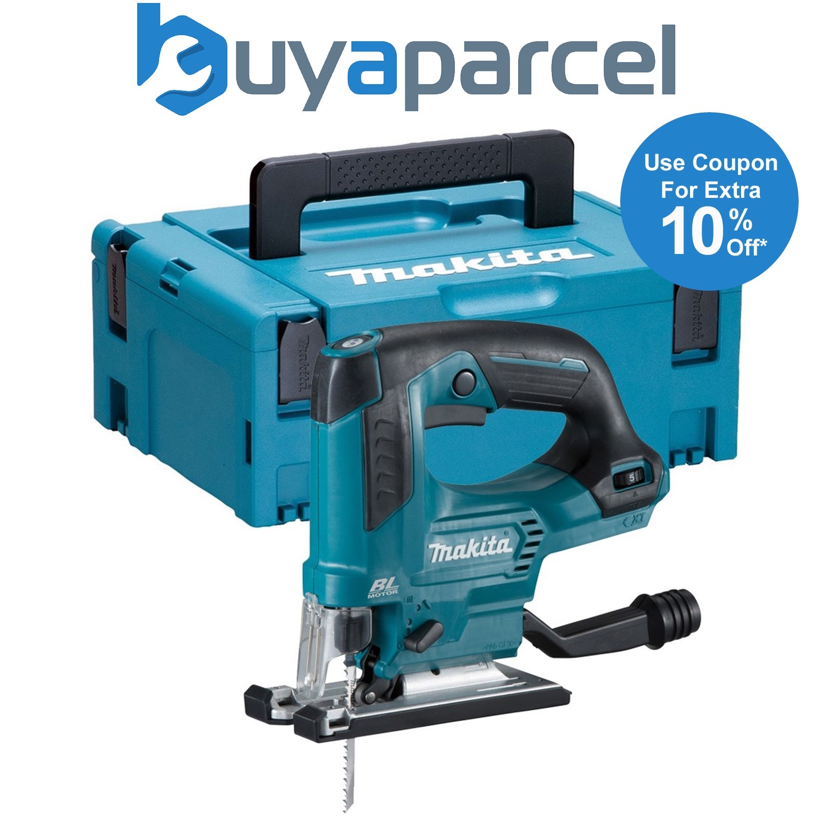 Makita JV103DZ 12v Brushless Cordless CXT Jigsaw Lithium Ion Bare Makpac Case