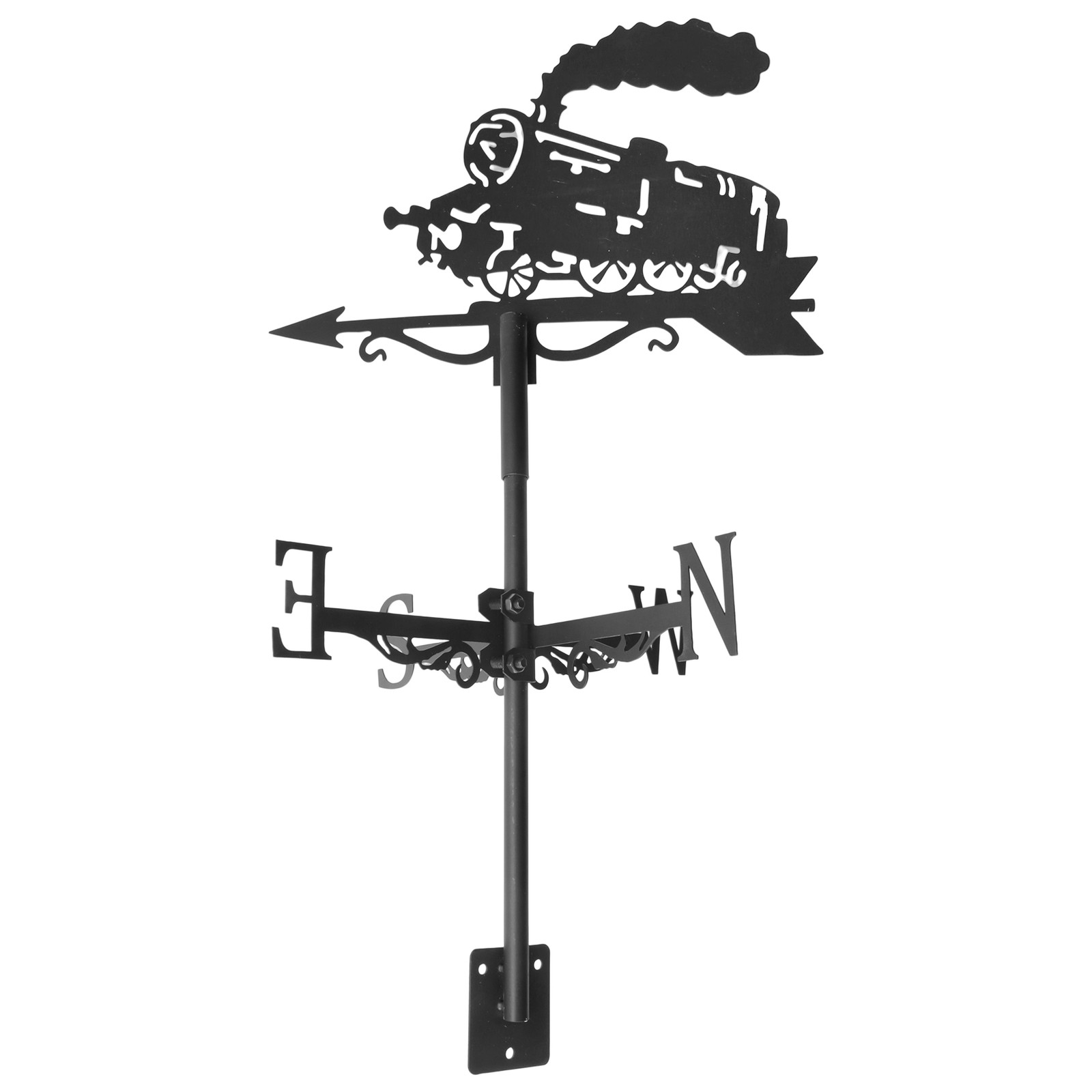 2X(Steam Train Silhouette Weather Vane Weathervane Weathercock for Garden1662