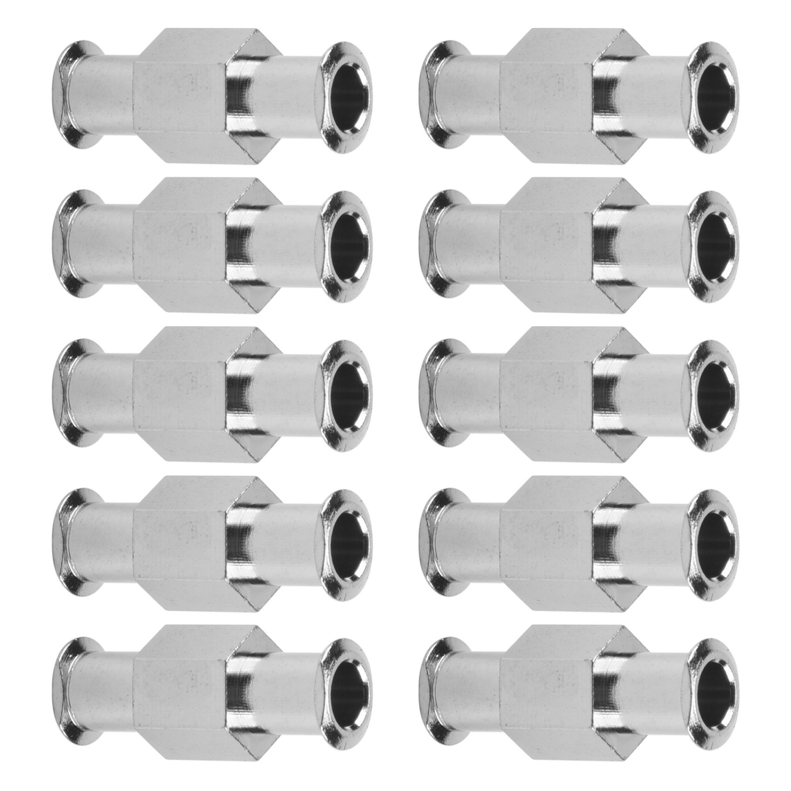 5X(10Pcs Coupler Luer Syringe Connector Metal Joints Luer Lock Adapter8967