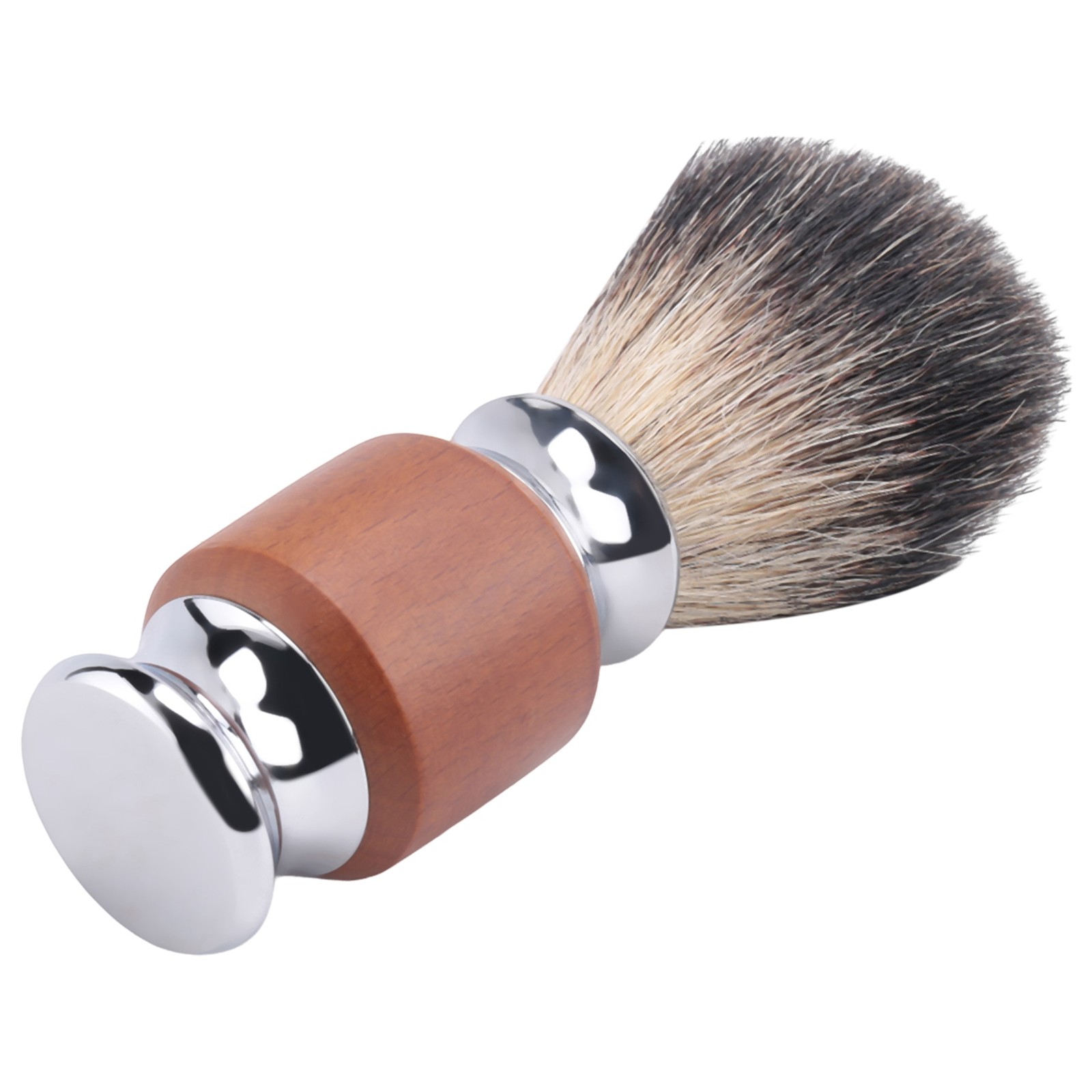 3X(1Pcs Pure Hair Beard Brush Men's Shaving Brush with Wooden Handle7688