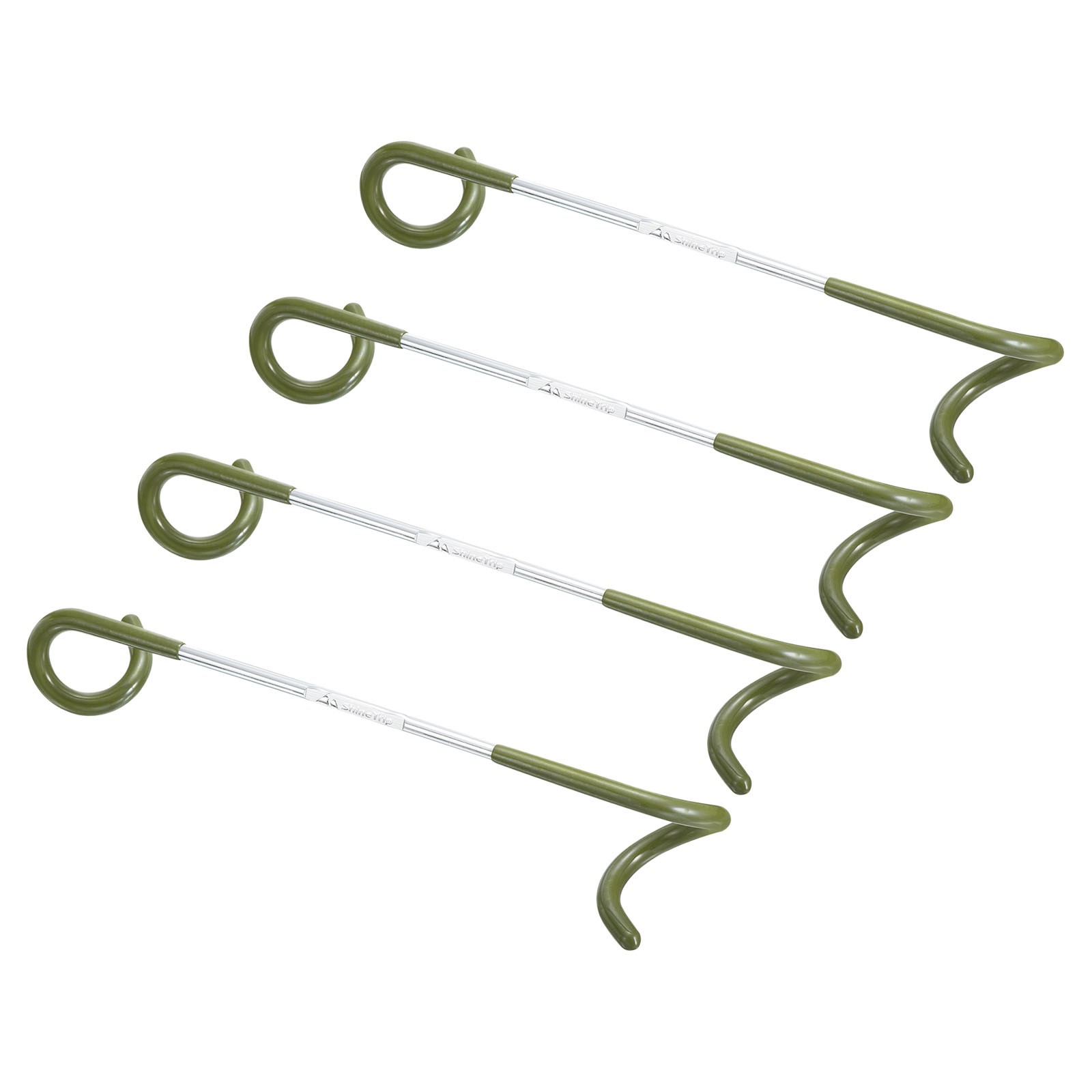 4pcs Camping Lantern Hook Hanger, Tent Lamp Hook Pole Hanger, Olive Green