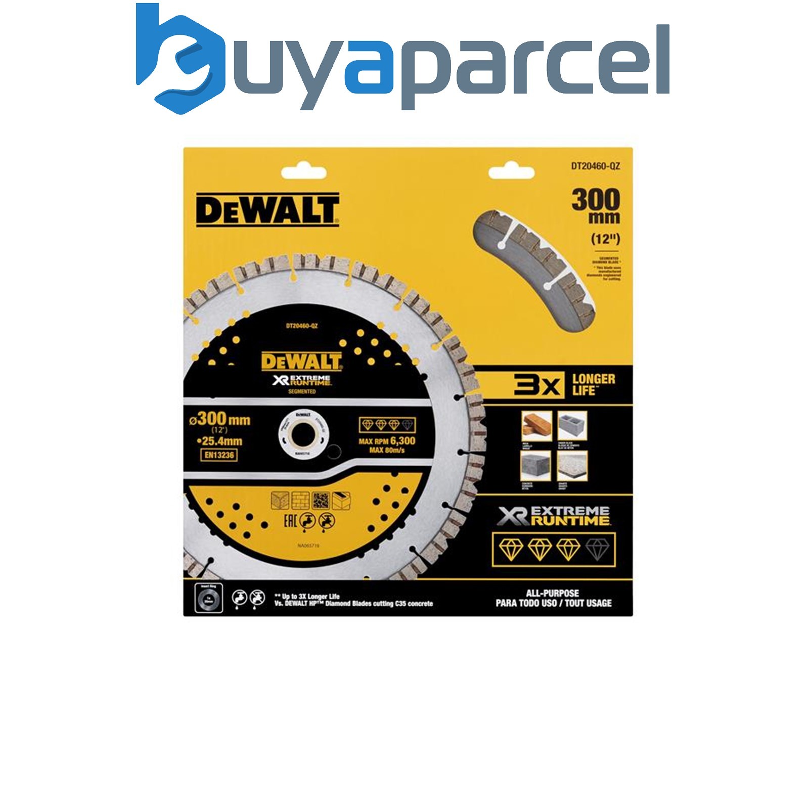 DEWALT DT20460-QZ Elite Series All Purpose Diamond Wheel 305 x 25.4mm