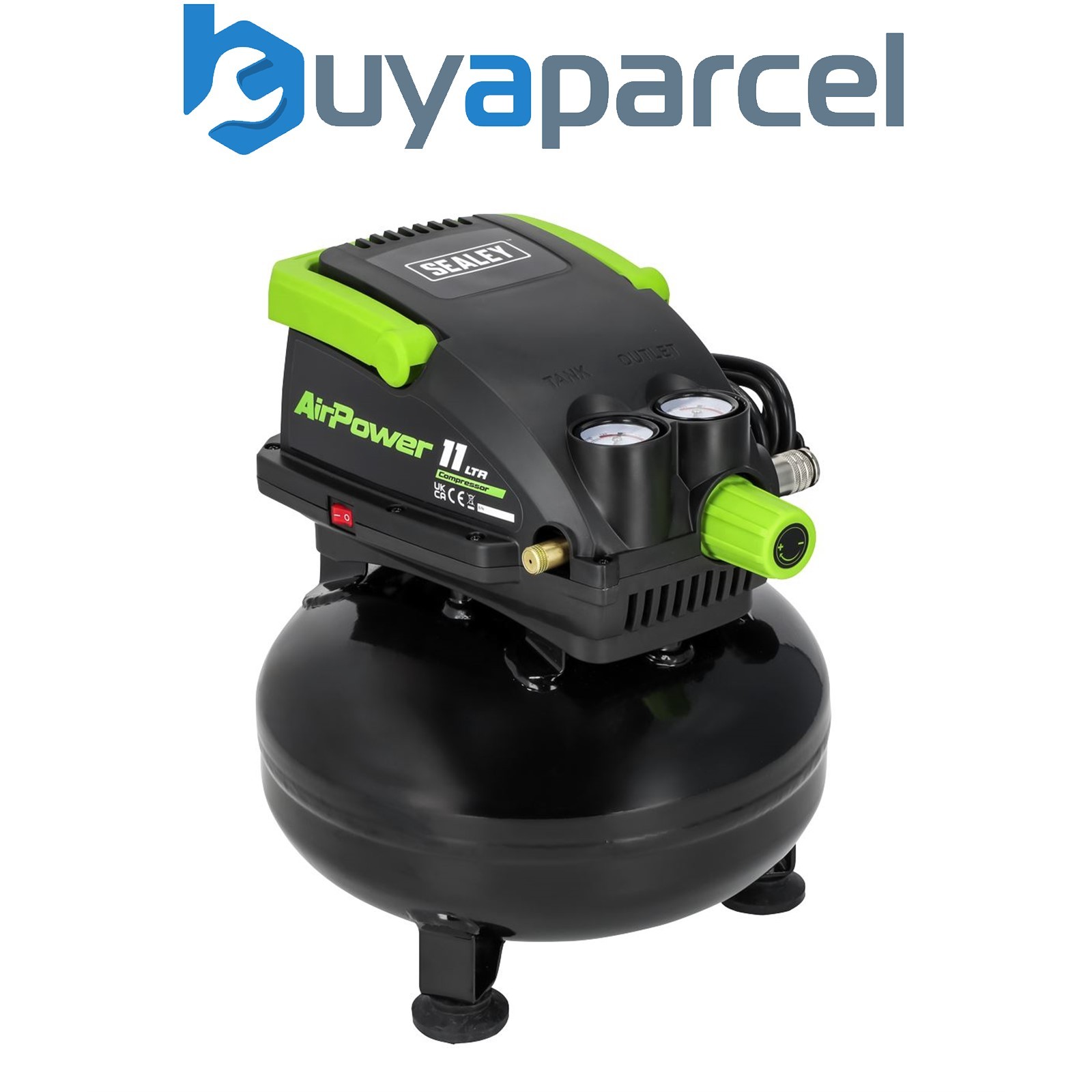 Sealey SAC1100 11L Oil Free Direct Drive Air Compressor 0.5hp