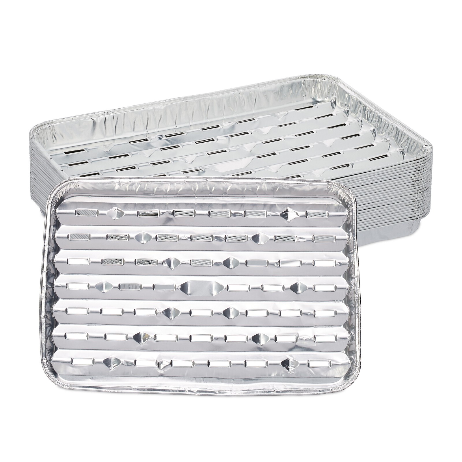 Aluminium barbecue tray silver roasting trays cooking foil containers 25 pieces