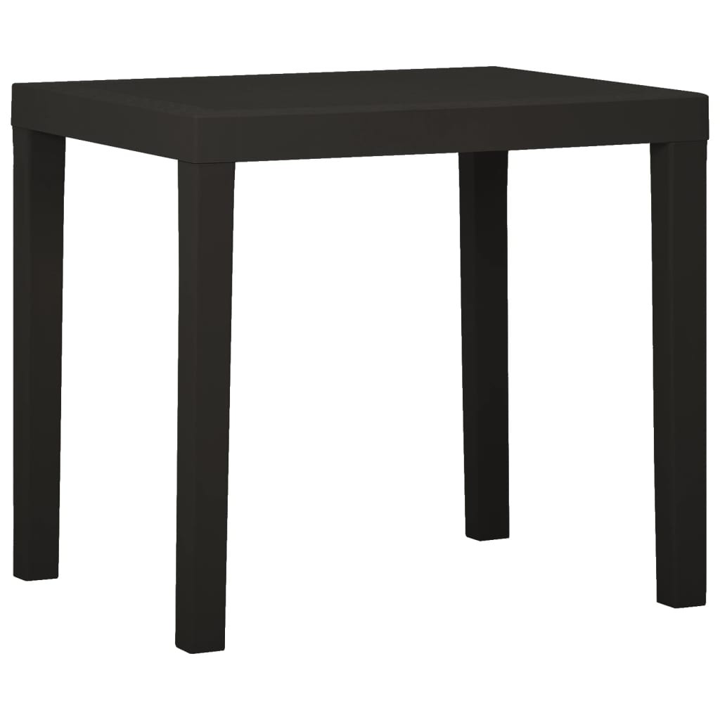 Garden Table Anthracite 79x65x72 cm Plastic Outdoor Patio Dinner vidaXL