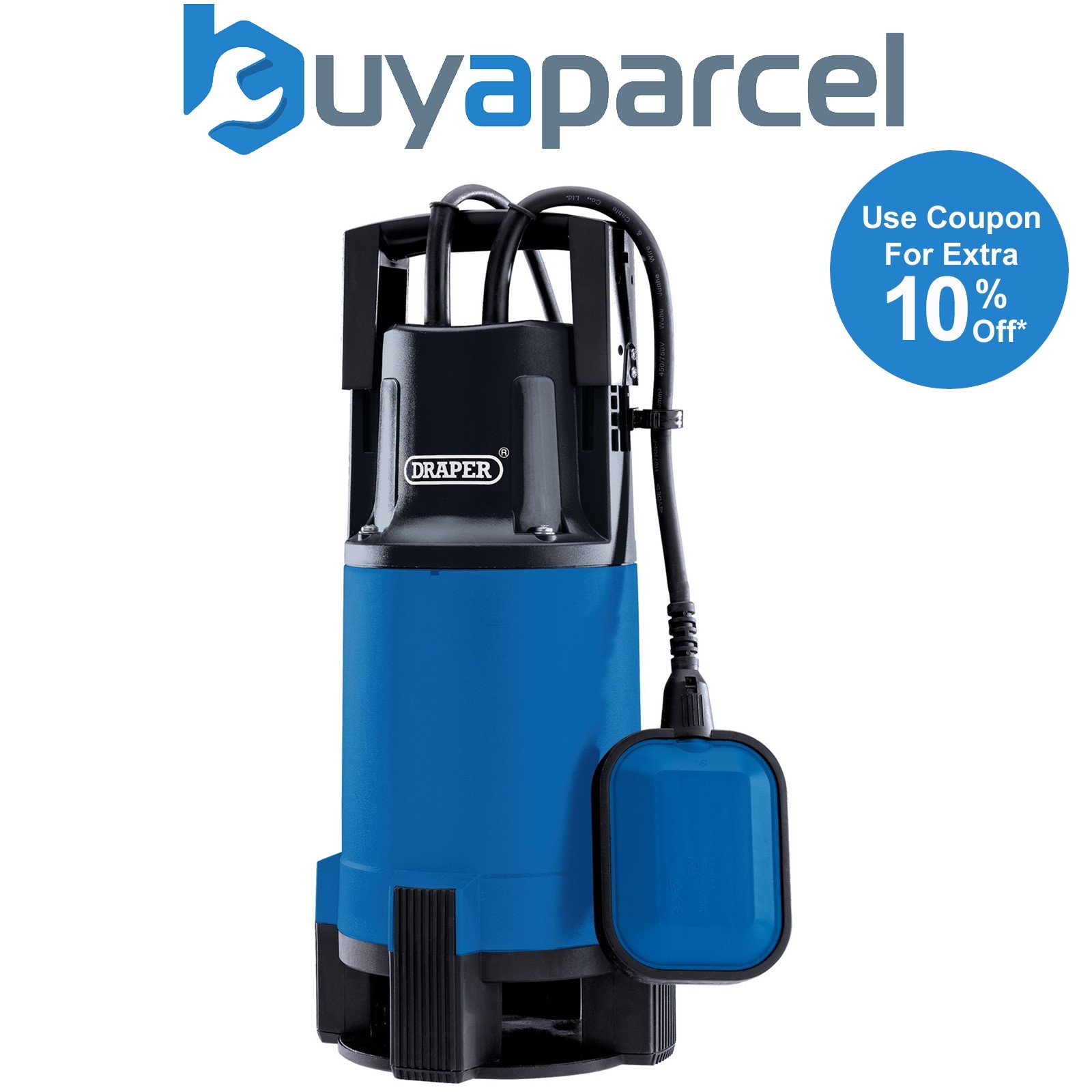 Draper 98920 110V Submersible Dirty Water Pump with Float Switch, 216L/min, 750W