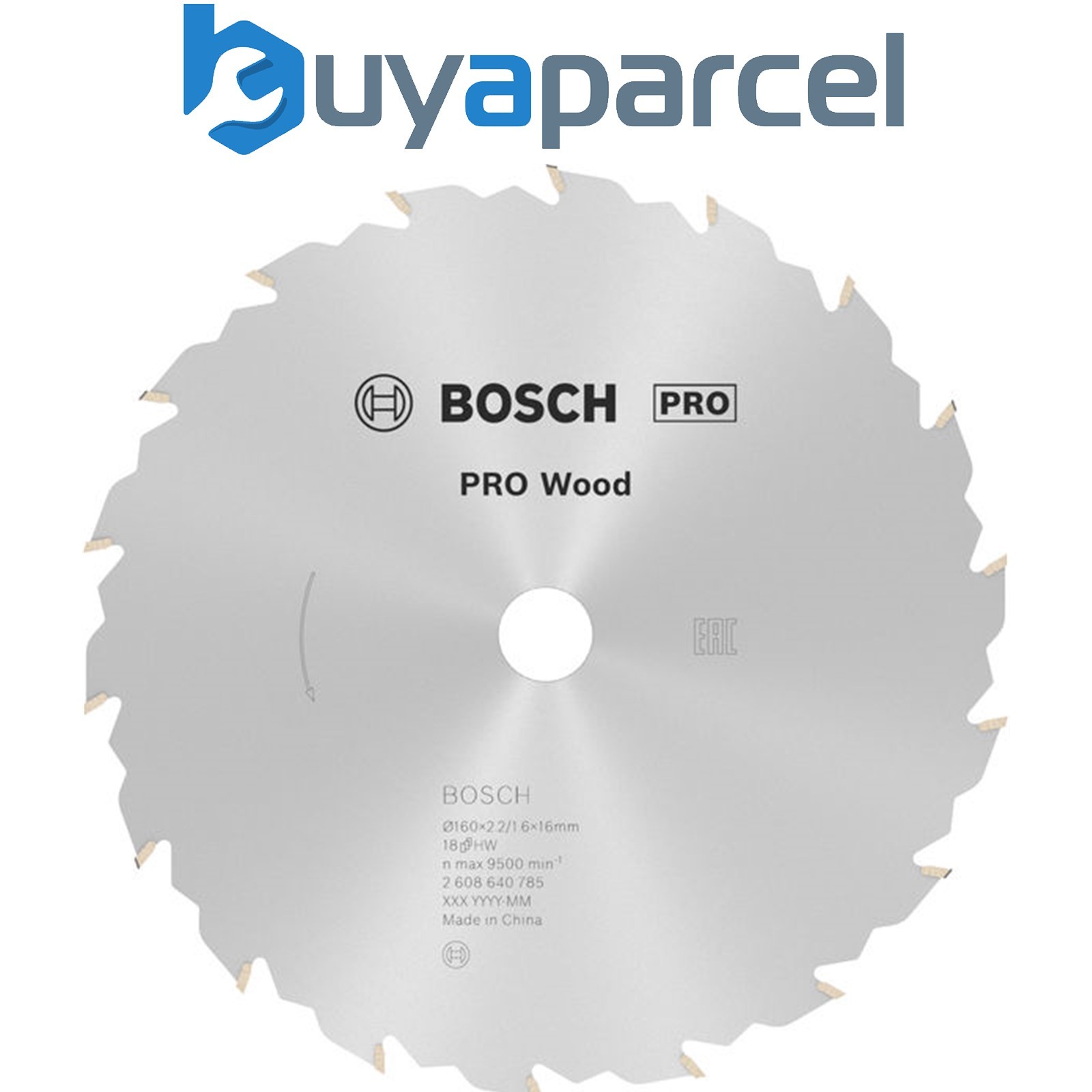 Bosch PRO Wood Circular Saw Blade 160 x 2.2 x 16 mm T18 2608640785