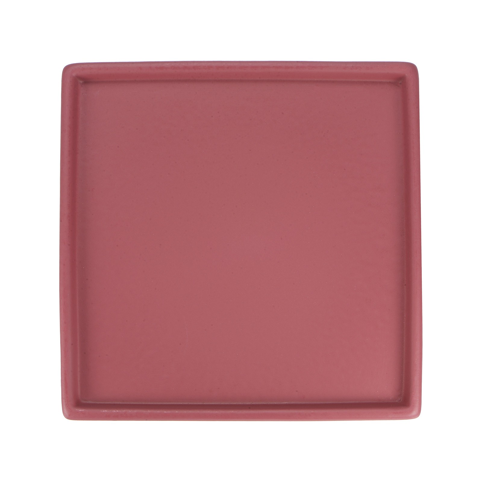 Ceramic Plant Saucer, 8.3 Inch Saucer Drip [Square Dark Red]