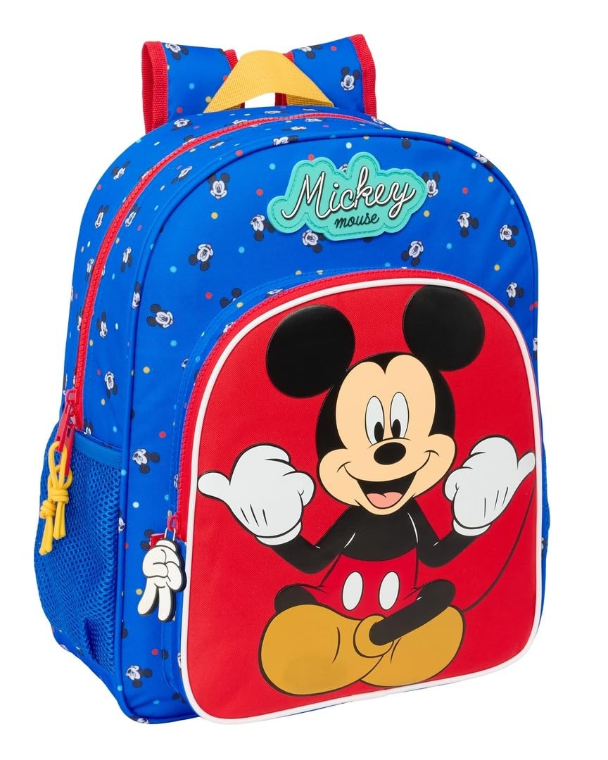 Safta MICKEY MOUSE GOOD DAY – Children's School Backpack, Adaptable to Trolley,