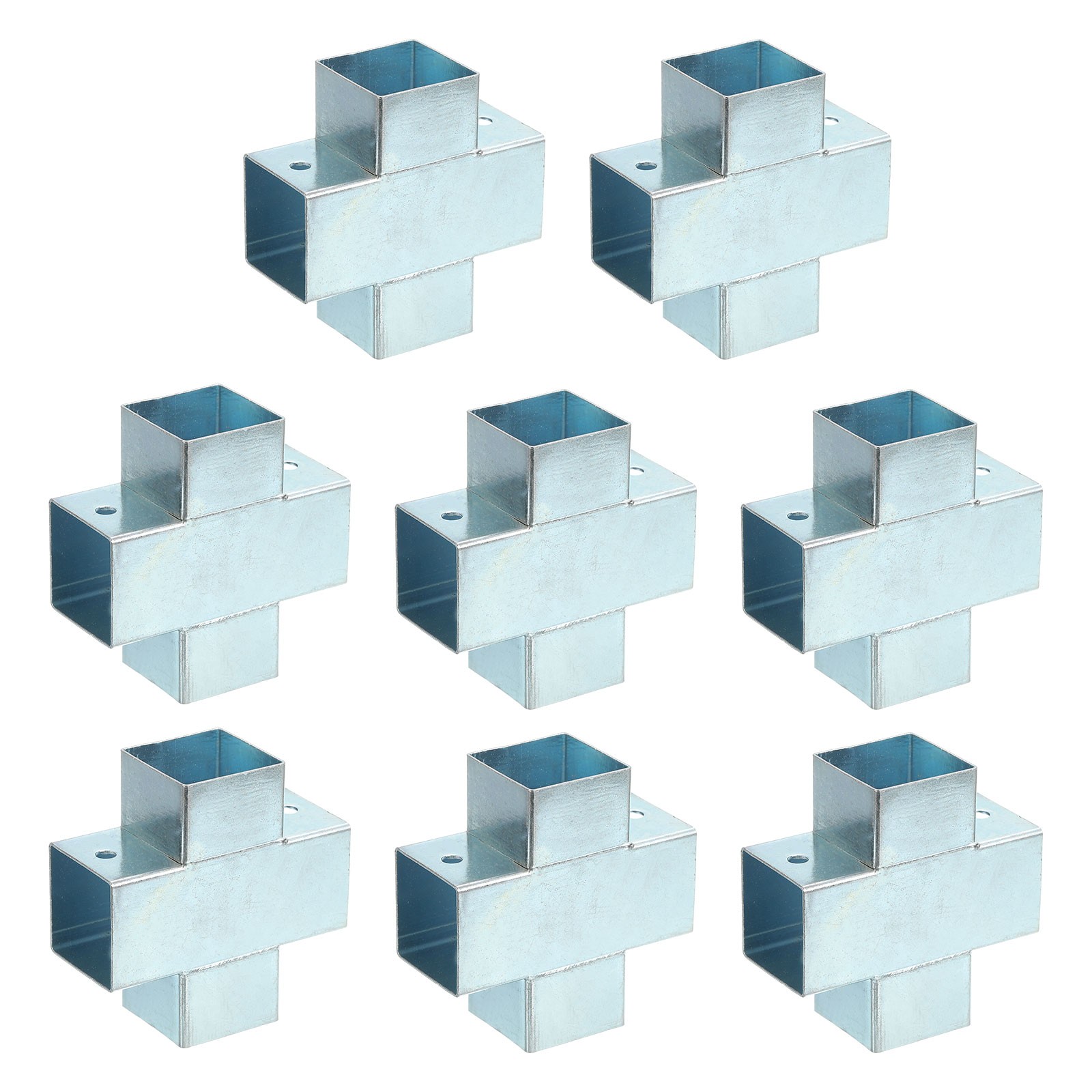 4-Way Gazebo Brackets Kit, Tube Cross Clamp for 1.3" x 1.3" Lumber (8 Pack)