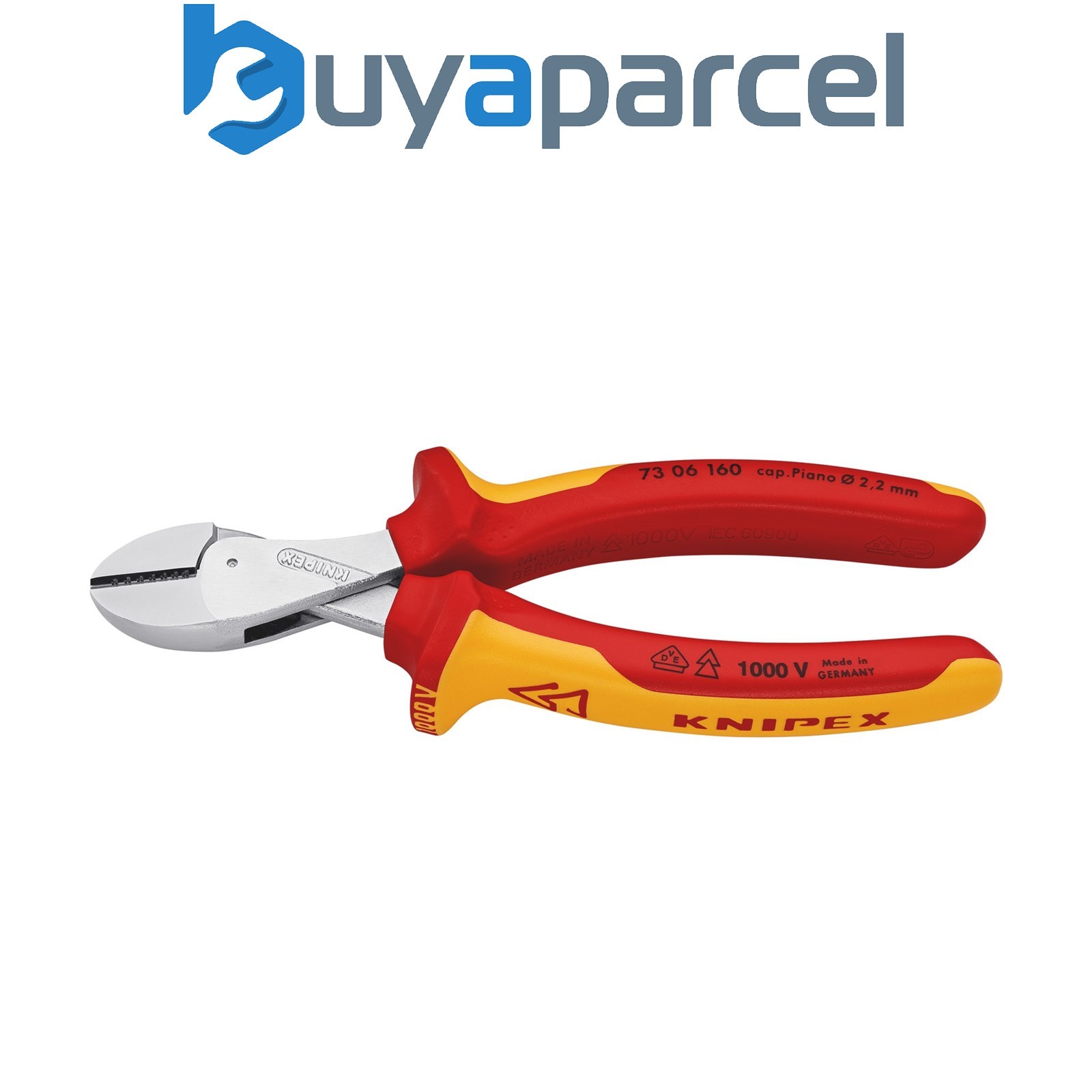 Draper 25885 KNIPEX 73 06 160 X-Cut VDE Compact Diagonal Cutter, high lever tran