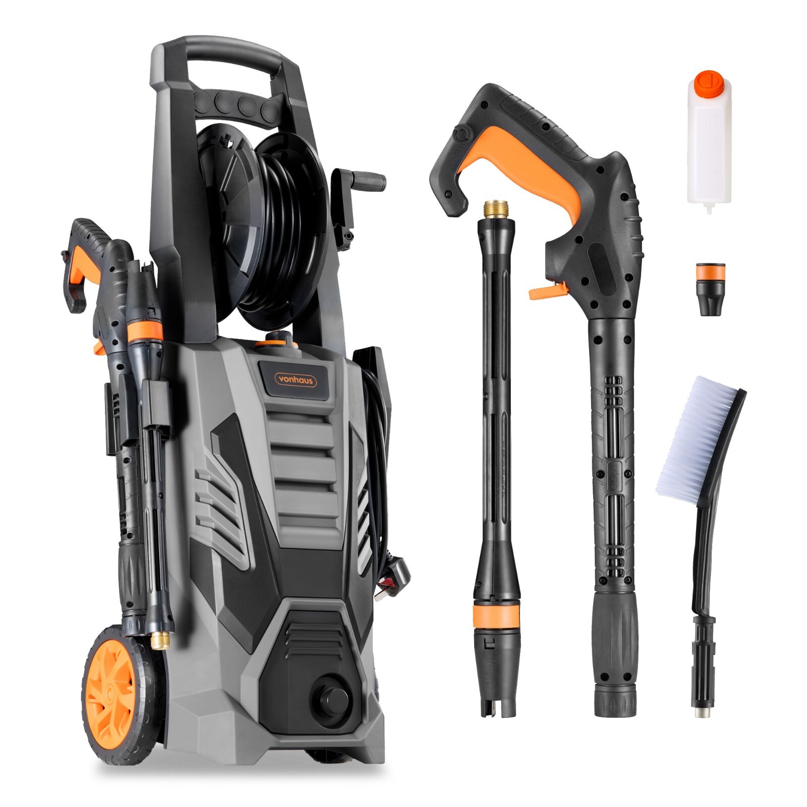 VonHaus Pressure Washer 2200W, Portable Power Jet Wash with Accessories