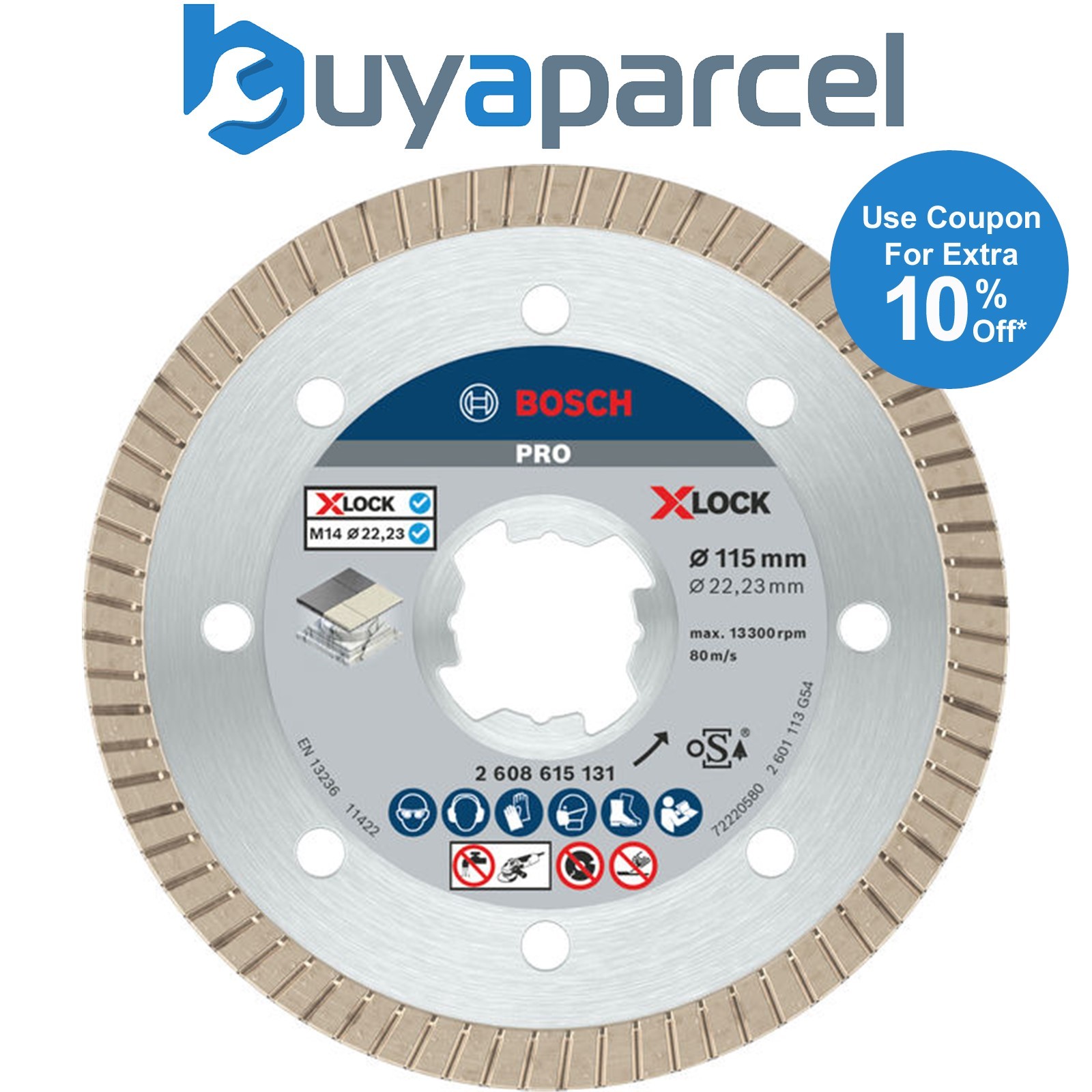 Bosch Cutting Disc PRO Ceramic X-Lock Diamond Disc 115 x 22.23mm 2608615131