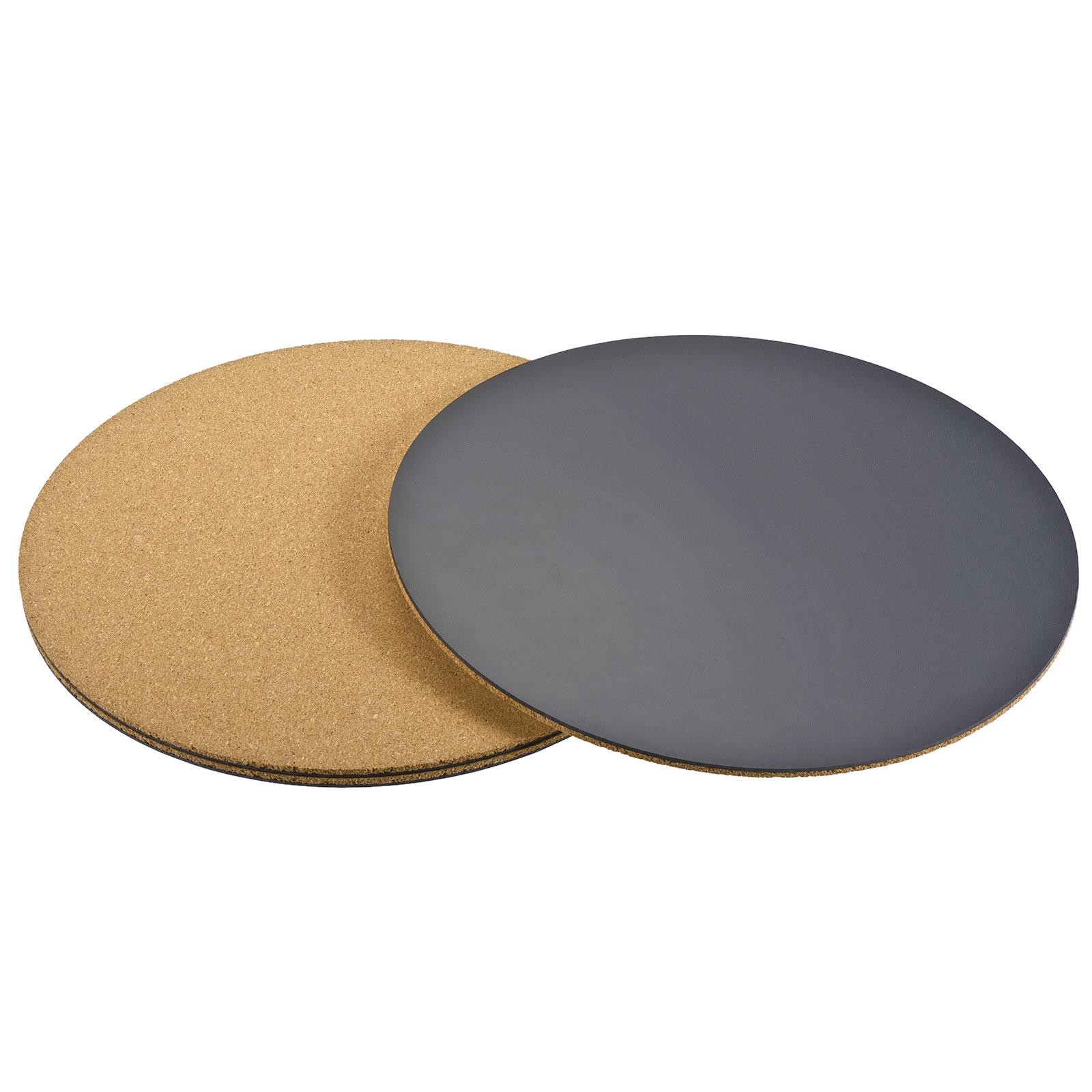 3pcs 12" Round Plastic Cork Plant Mat Cup Coaster Pad for Home Garden Pots