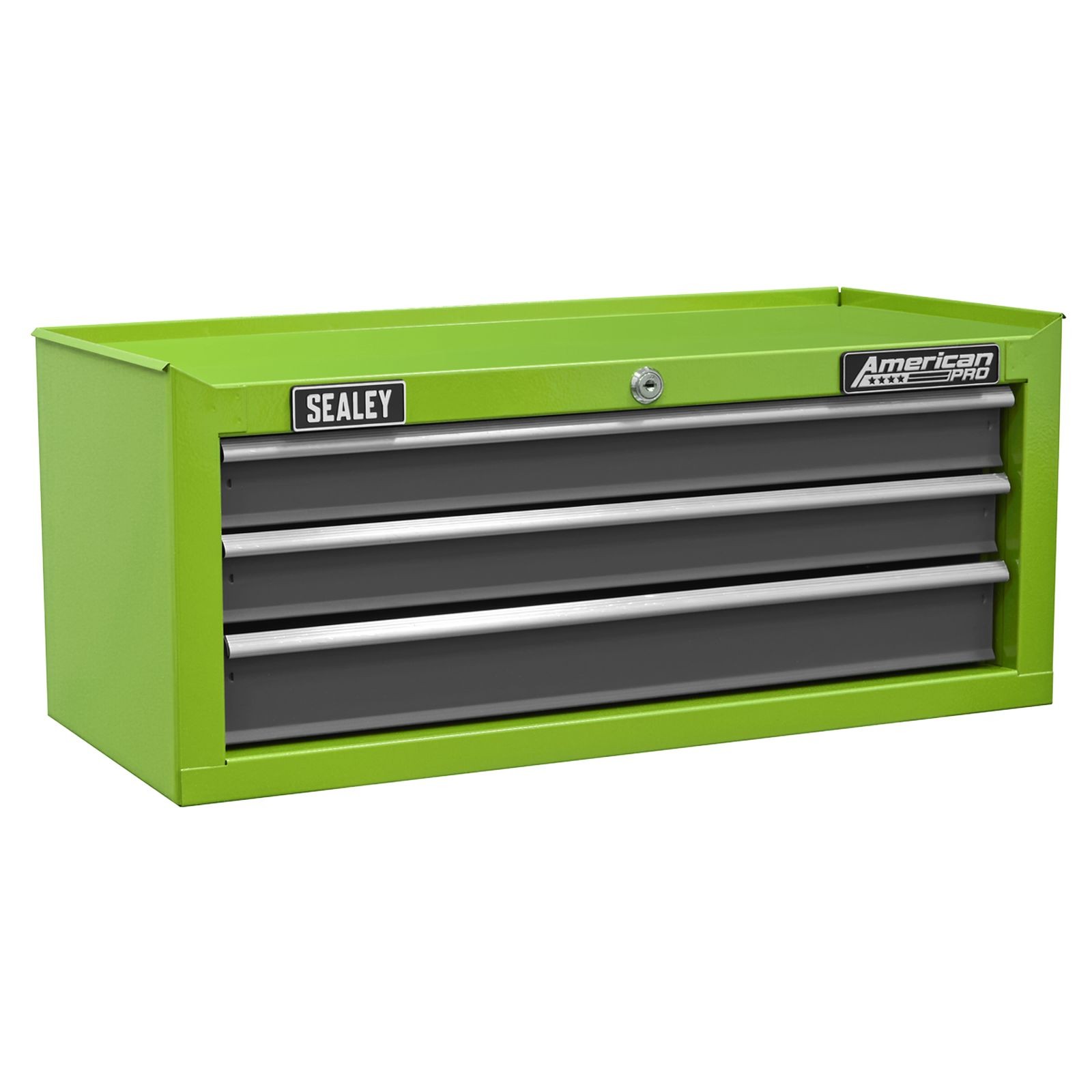 Sealey Green/Grey Mid-Box 3 Drawer With Ball Bearing Slides - AP22309BBHV