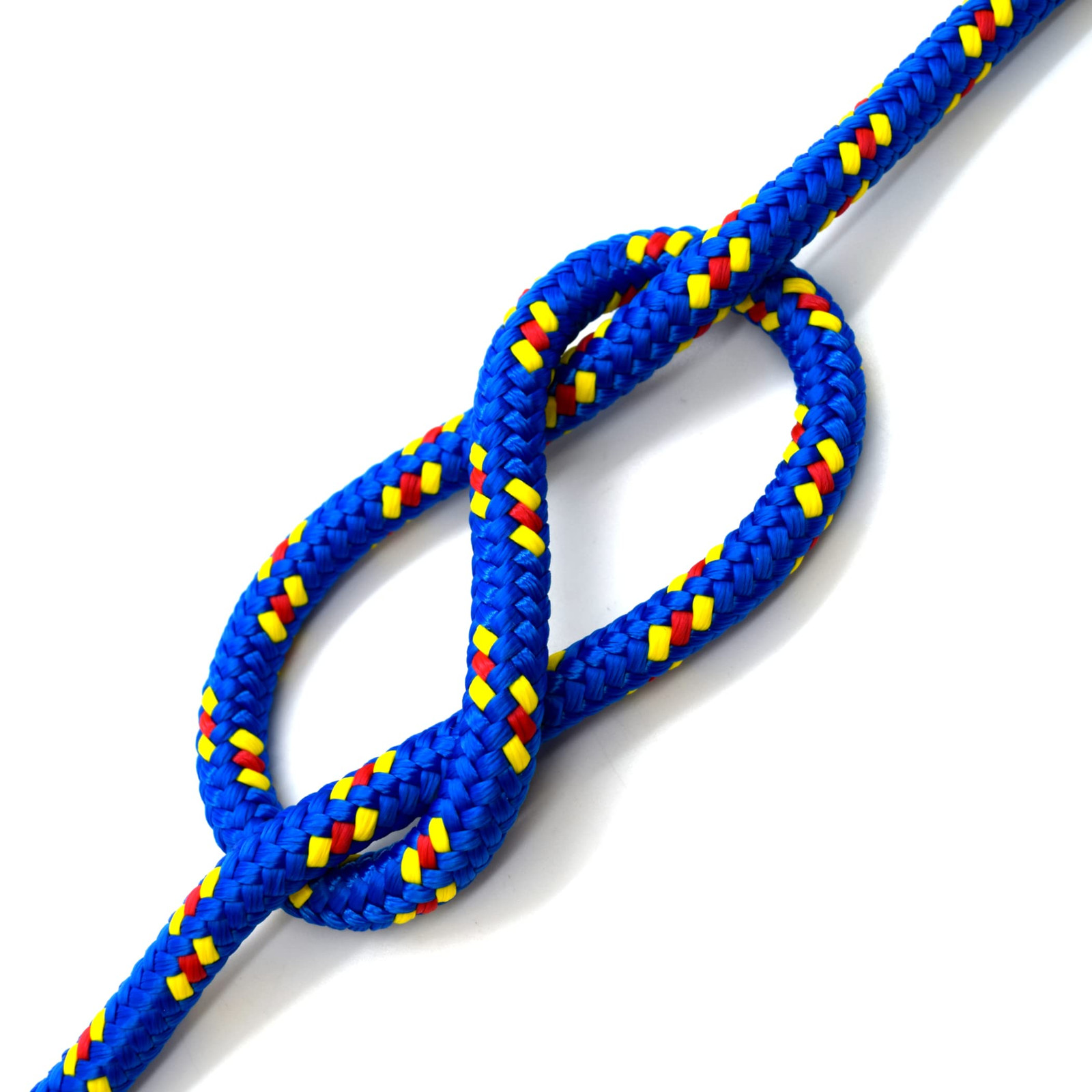 8mm x 100 metres / 328 ft of Blue & Yellow Polypropylene Rope Poly Cord Twine