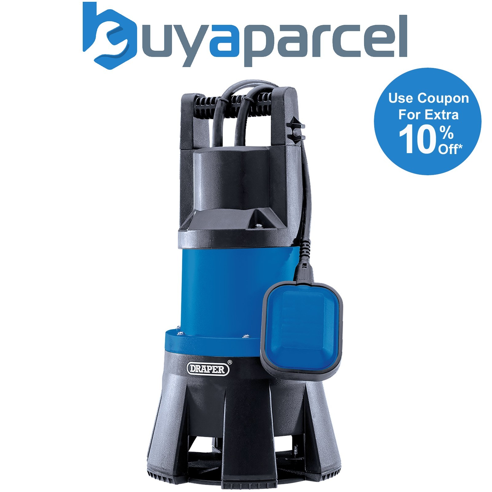 Draper 98919 230V Submersible Dirty Water Pump with Float Switch, 416L/min, 1300