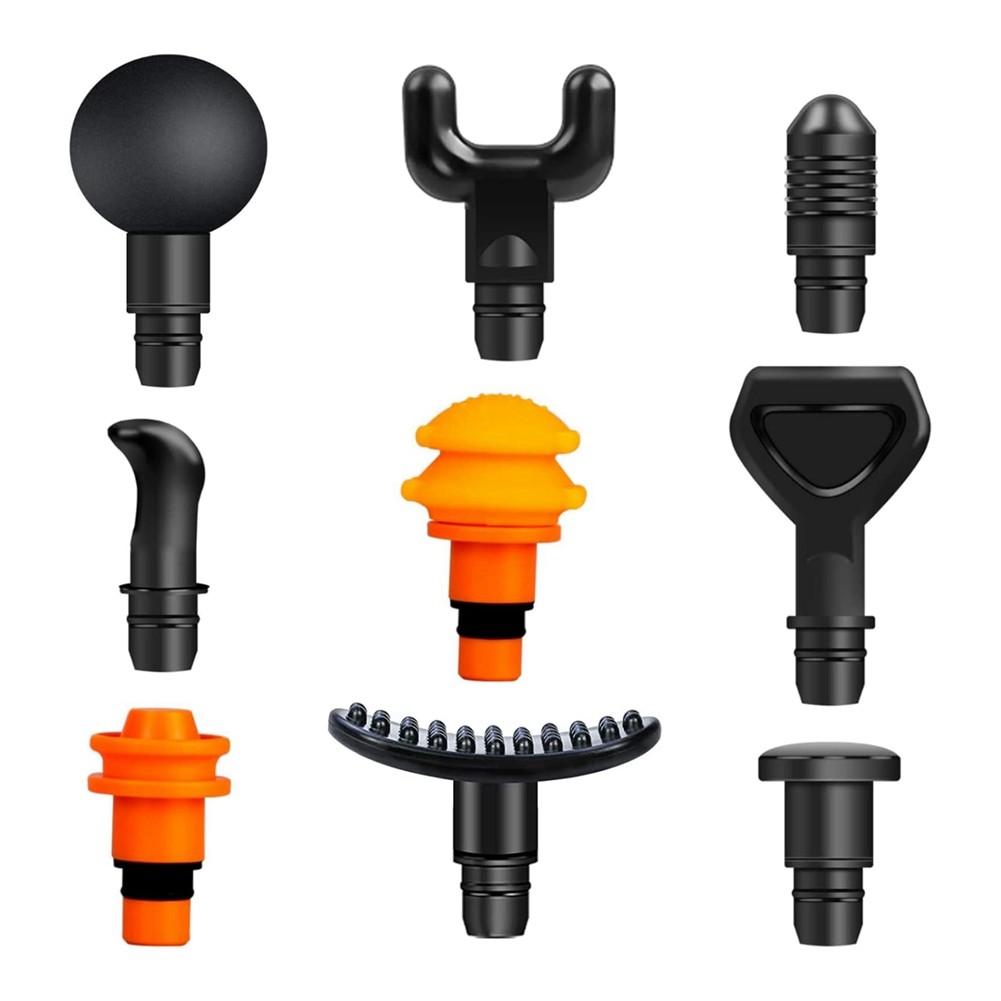 3X(Massage Heads, Replaceable Massage Attachments 9 Different Muscle4379