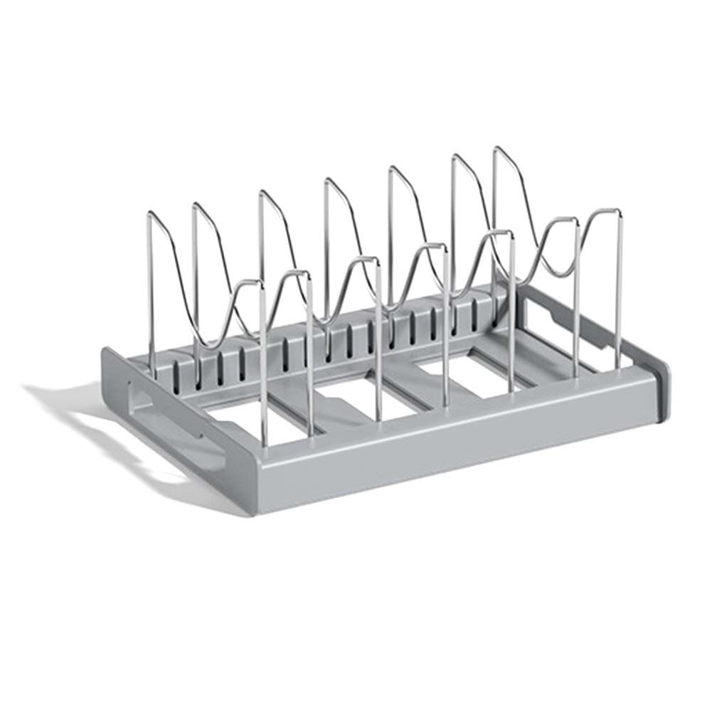 Expandable Pans & Pots Lid Organizer Rack Under Cabinet-Rubber-Dipped Pan3863