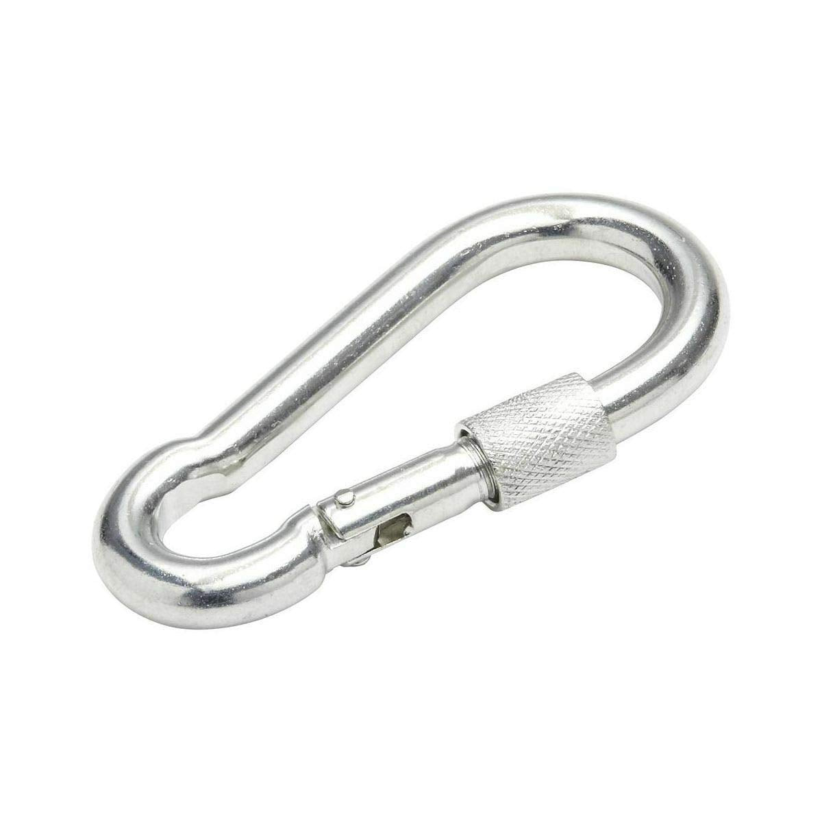 6 x 12 mm Locking Carabiner Spring Loaded Snap Hook Clip Buckle