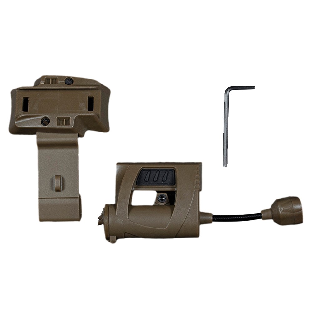 3X(Brown Outdoor Helmet Light 3-Speed LED Flashlight Outdoor Night Light7794