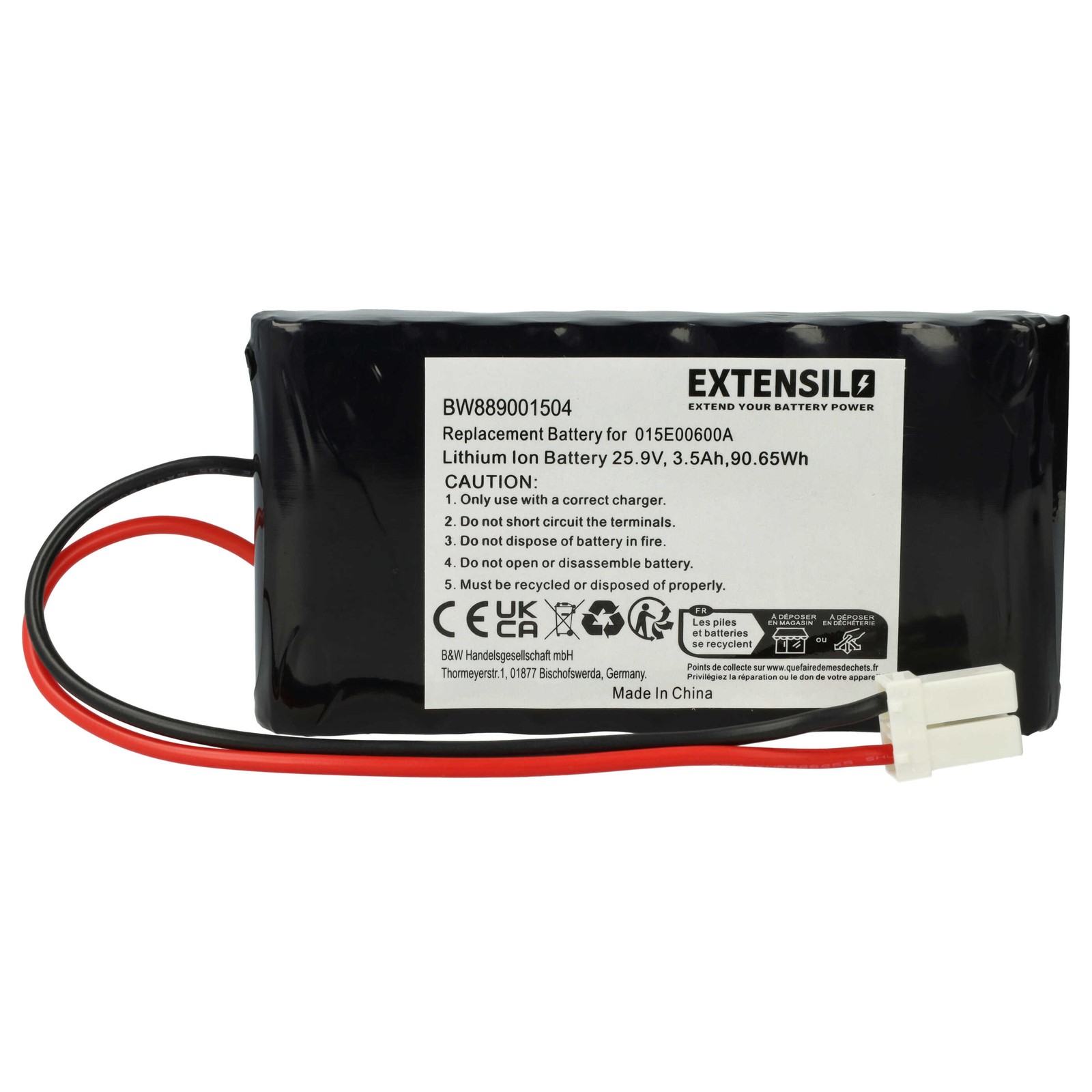 Battery for Techline 015E00600A 3500mAh 25.9V