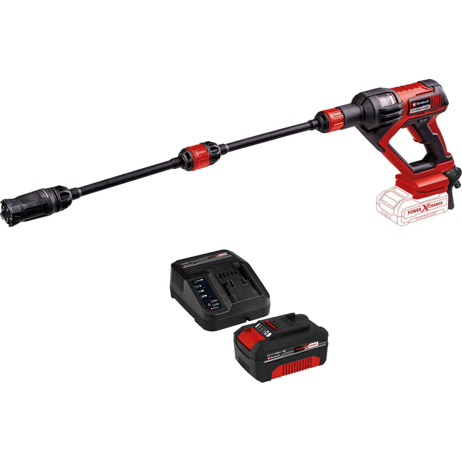Einhell HYPRESSO 18/24 Li 18v Cordless Pressure Washer 1 x 4ah Li-ion