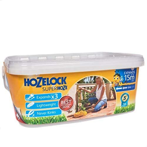 NEW Hozelock 8215 8000 15m Superhoze Hosepipe Yellow Grey UK Seller