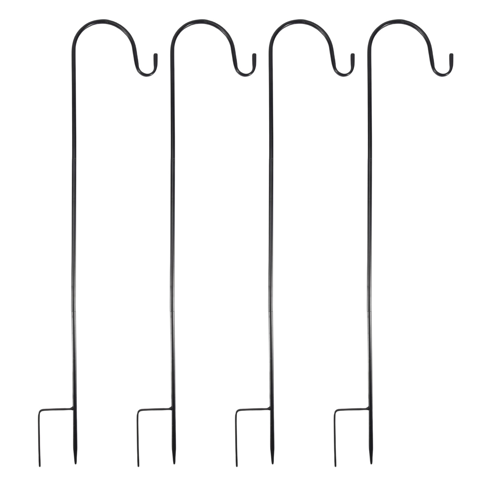 4 Pcs Adjustable Shepherd Crook Hooks,Festoon Pole with Base,Garden Border6291