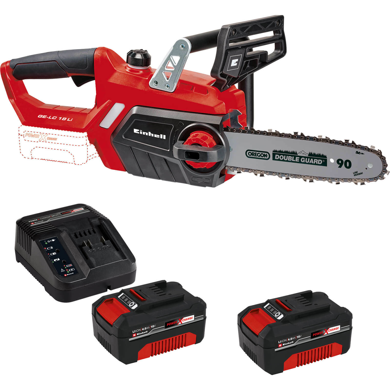 Einhell GE-LC 18 Li 18v Cordless Chainsaw 250mm 2 x 4ah Li-ion